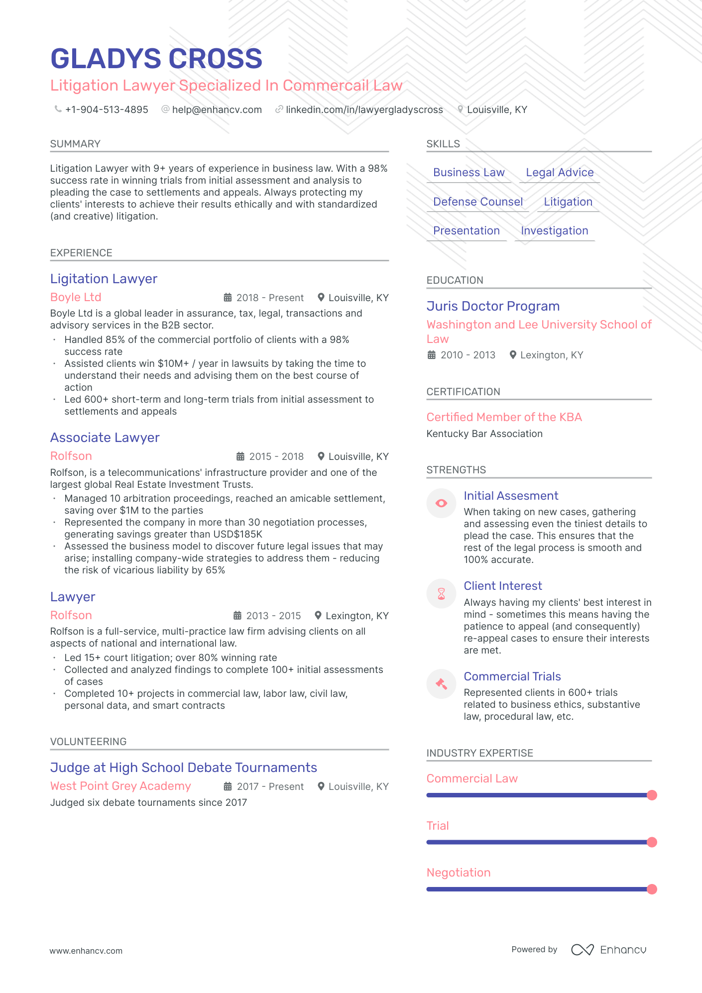 11 Lawyer Resume Examples & Guide for 2024