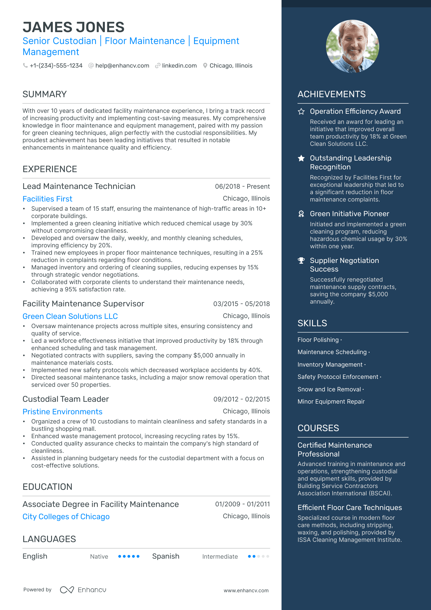 5 Custodian Resume Examples & Guide for 2024