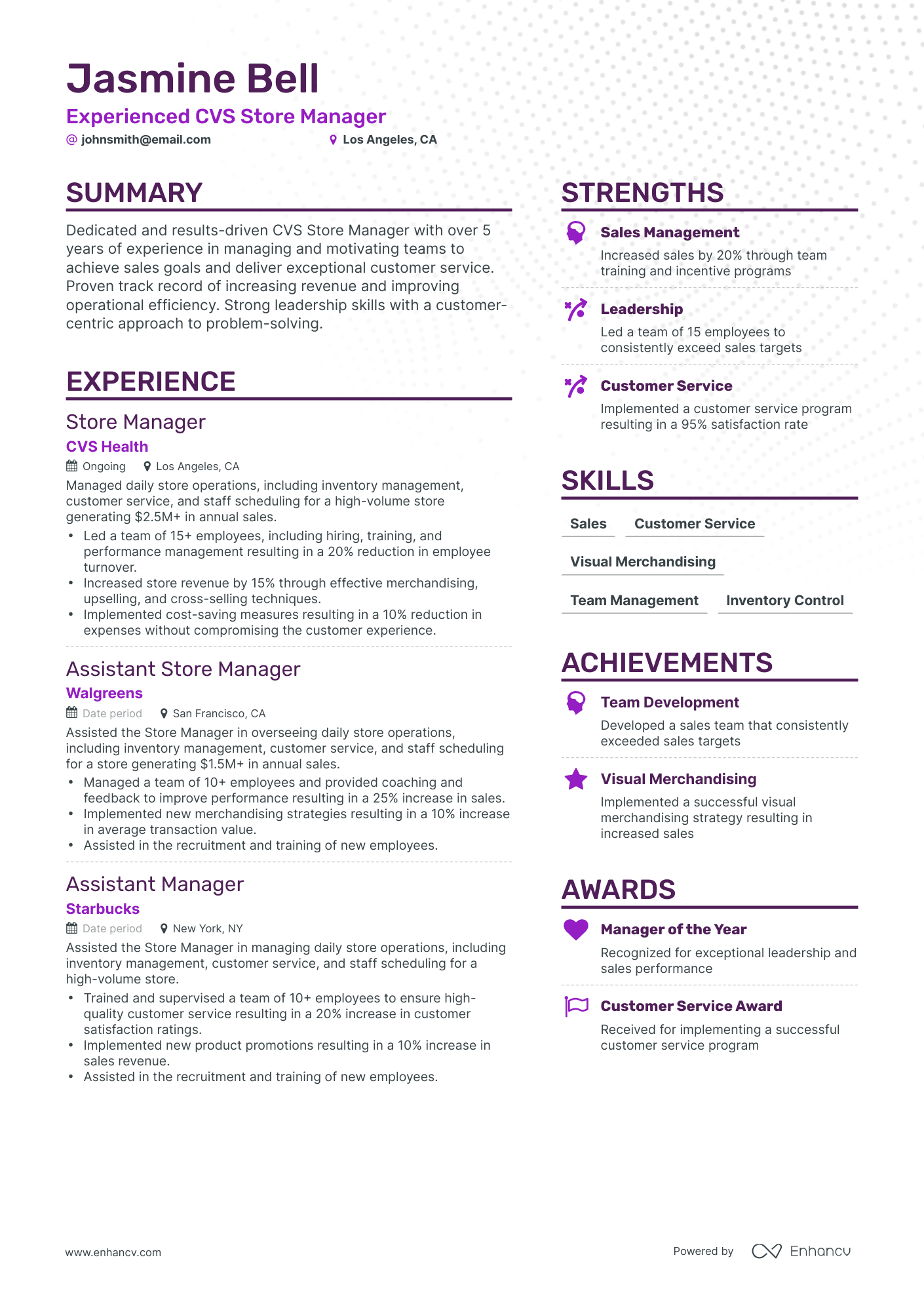 8 Store Manager Resume Examples & Guide for 2024