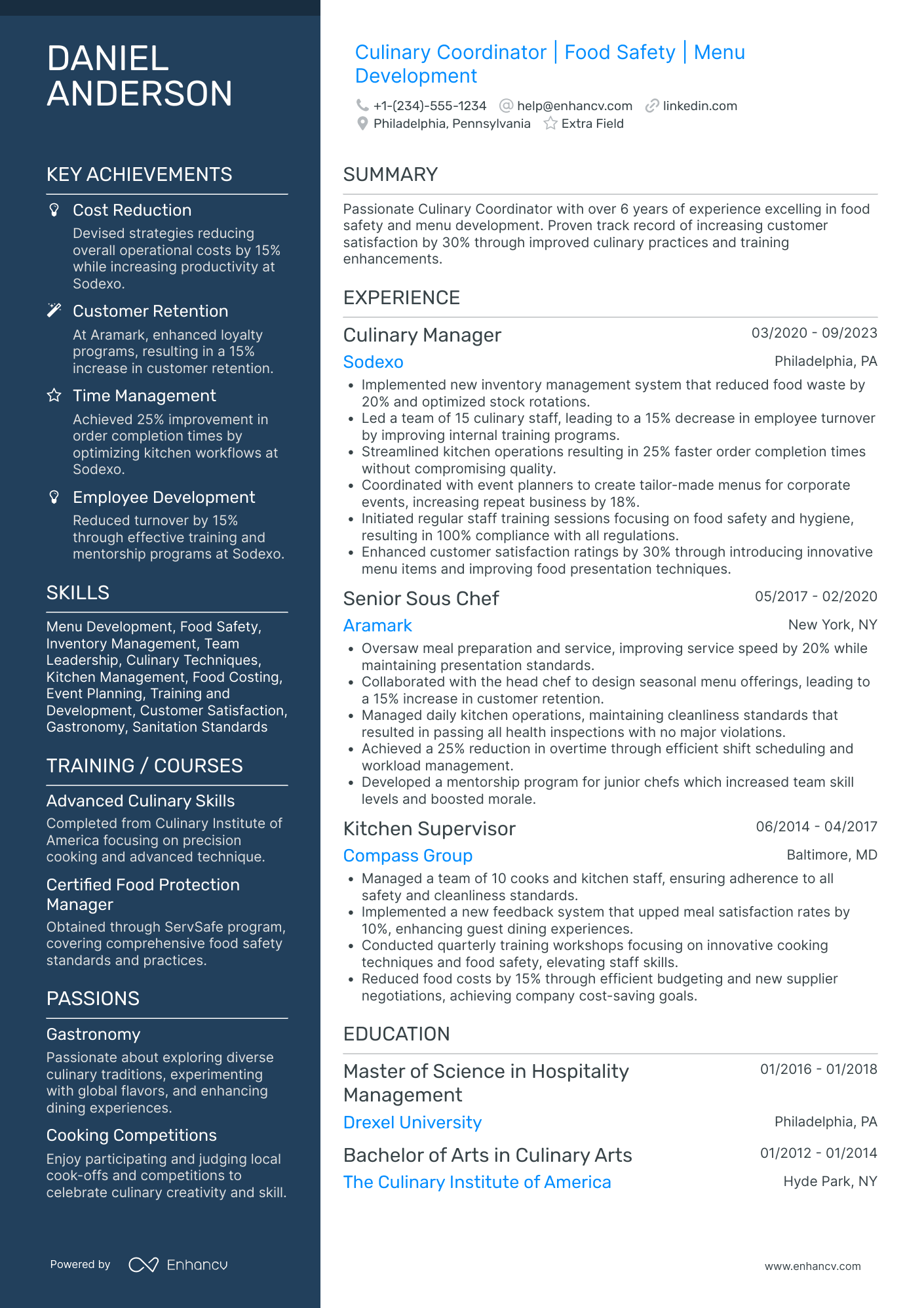 22 Culinary Resume Examples & Guide for 2026