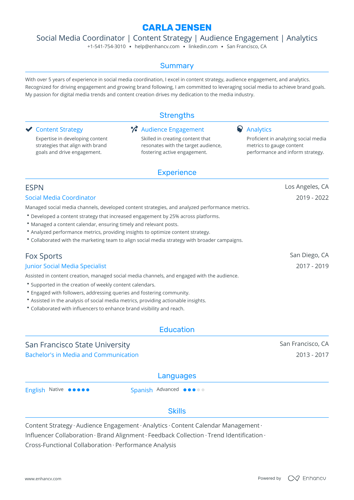5 Social Media Coordinator Resume Examples & Guide for 2023