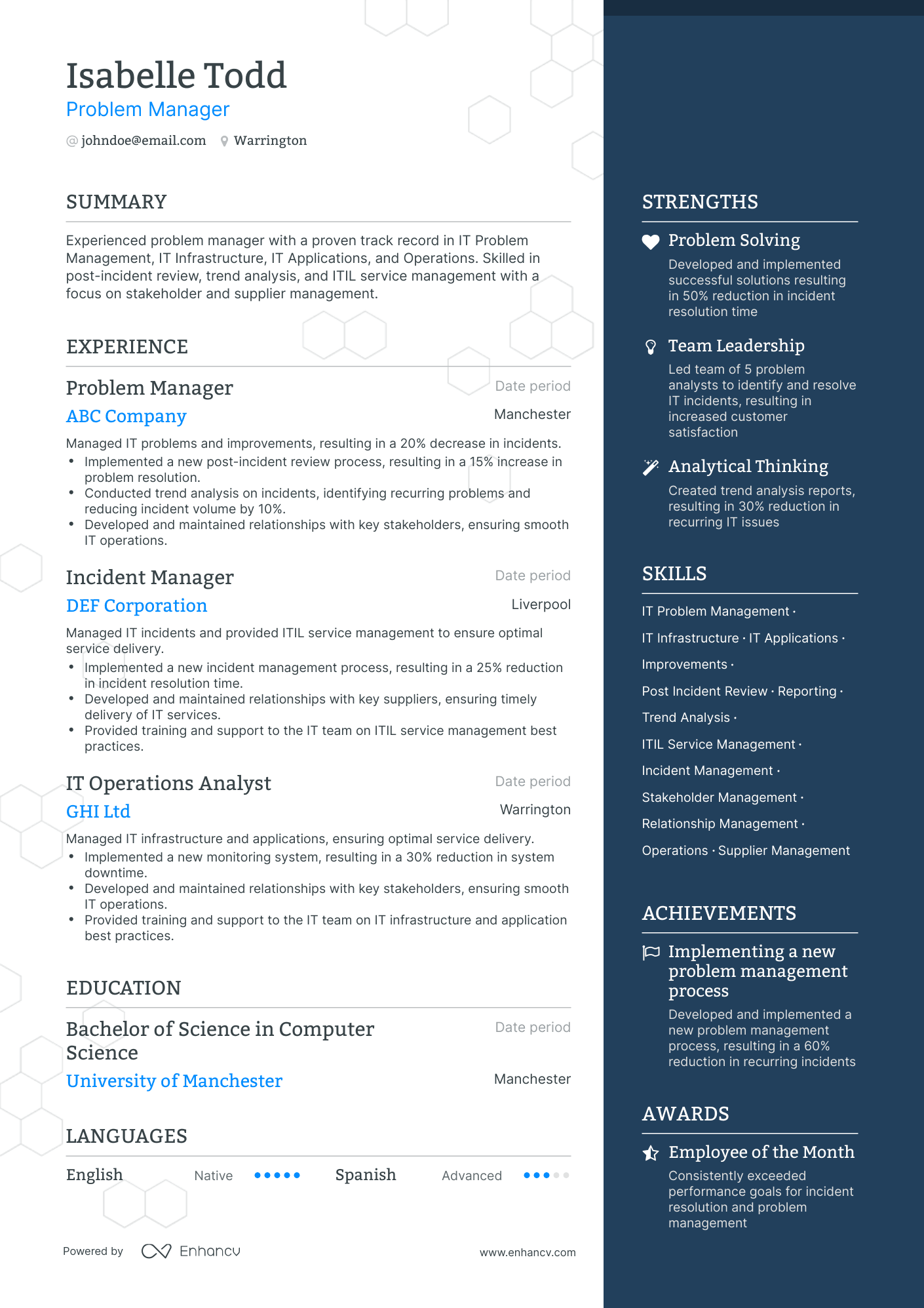 5 Problem Manager Resume Examples & Guide for 2023