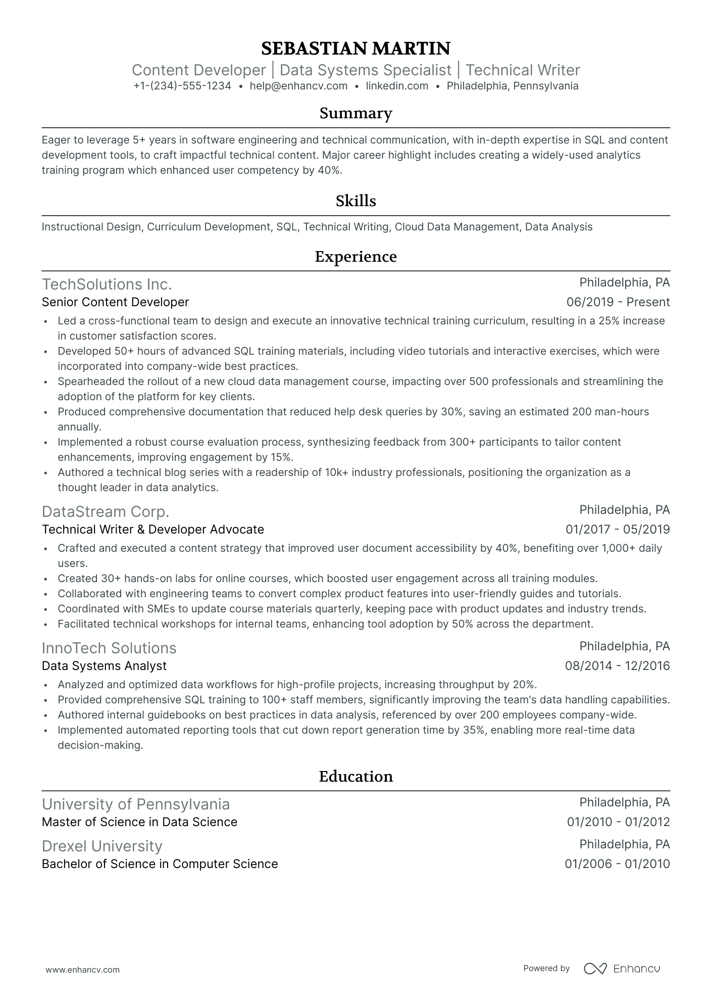10 Content Developer Resume Examples & Guide for 2026