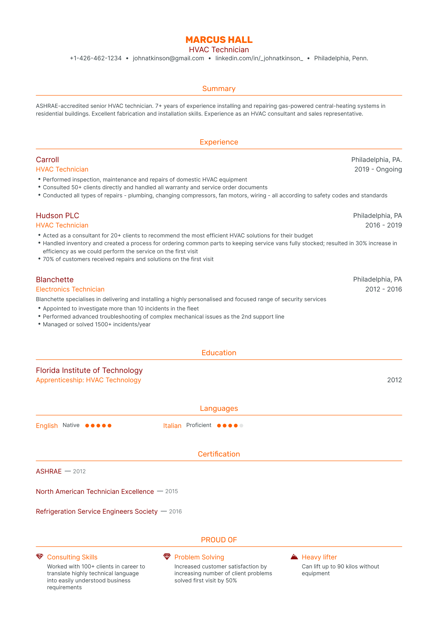 5 Hvac Resume Examples And Guide For 2023 1278