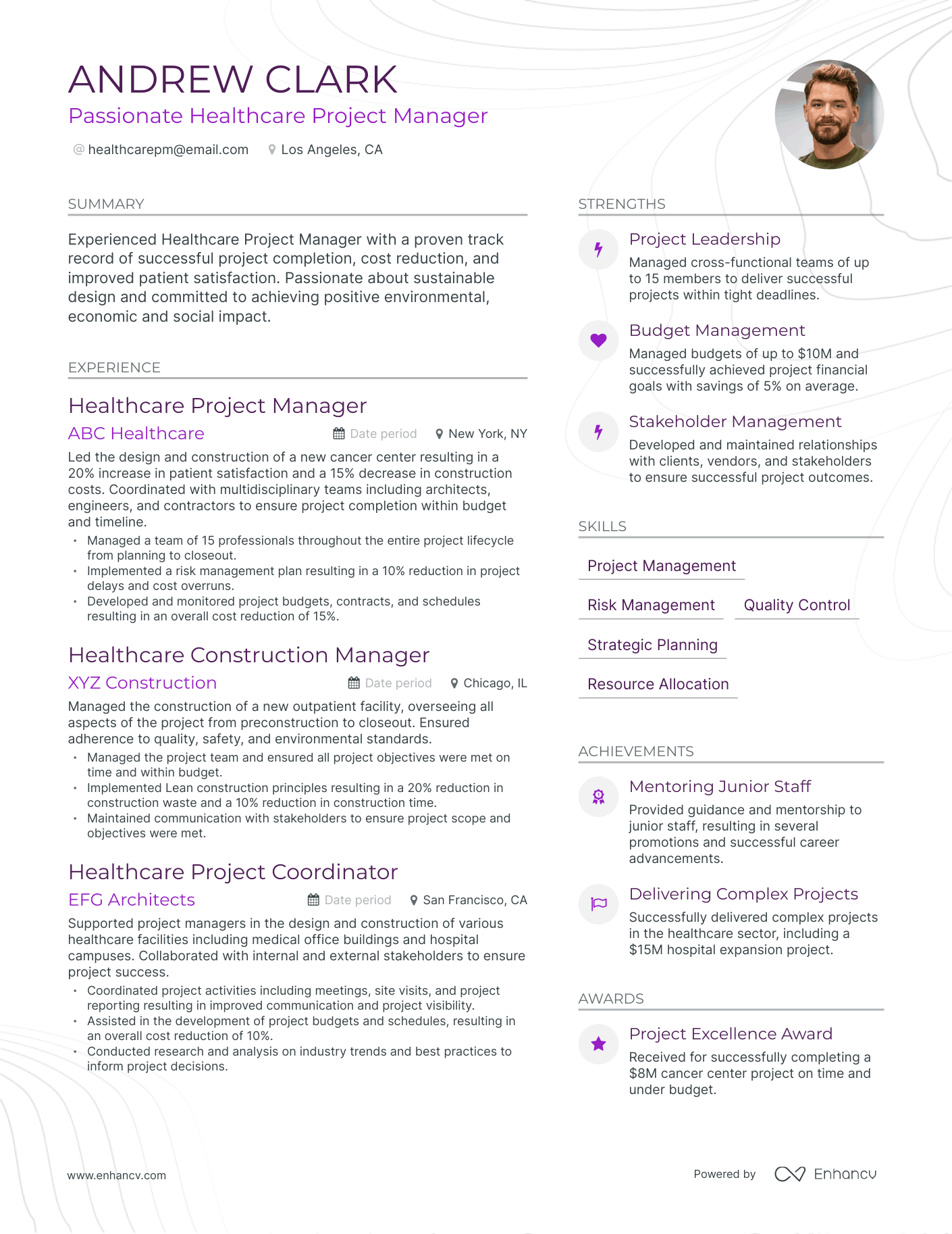project manager resume accomplishments