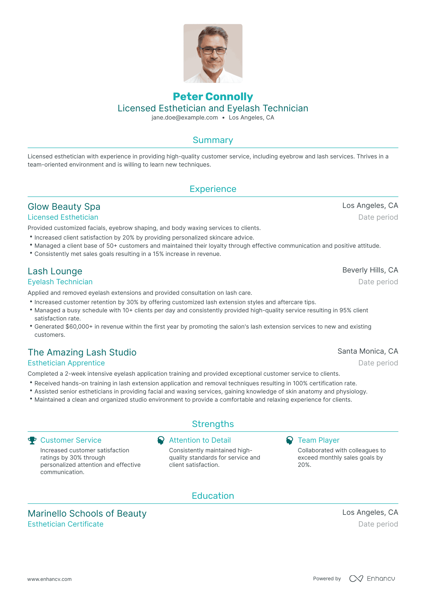 12 Esthetician Resume Examples & Guide For 2023