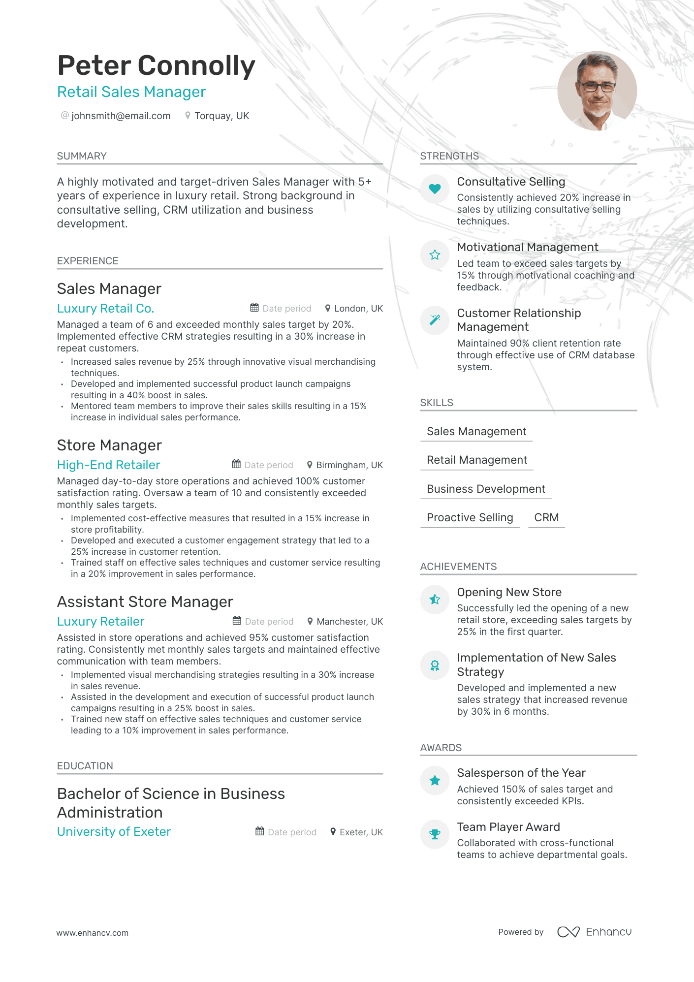 5 Retail Sales Manager Resume Examples & Guide for 2024