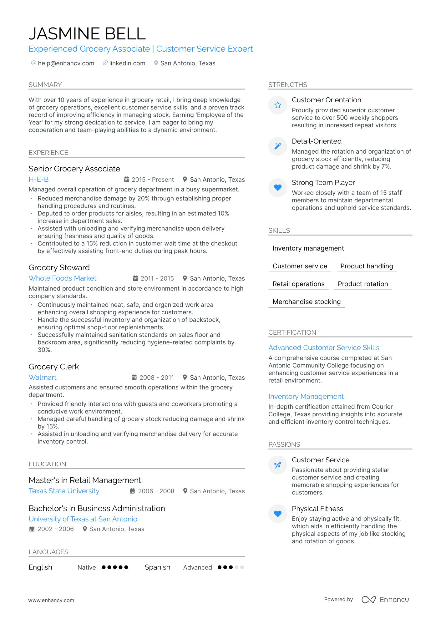 5 Grocery Stocker Resume Examples & Guide for 2024