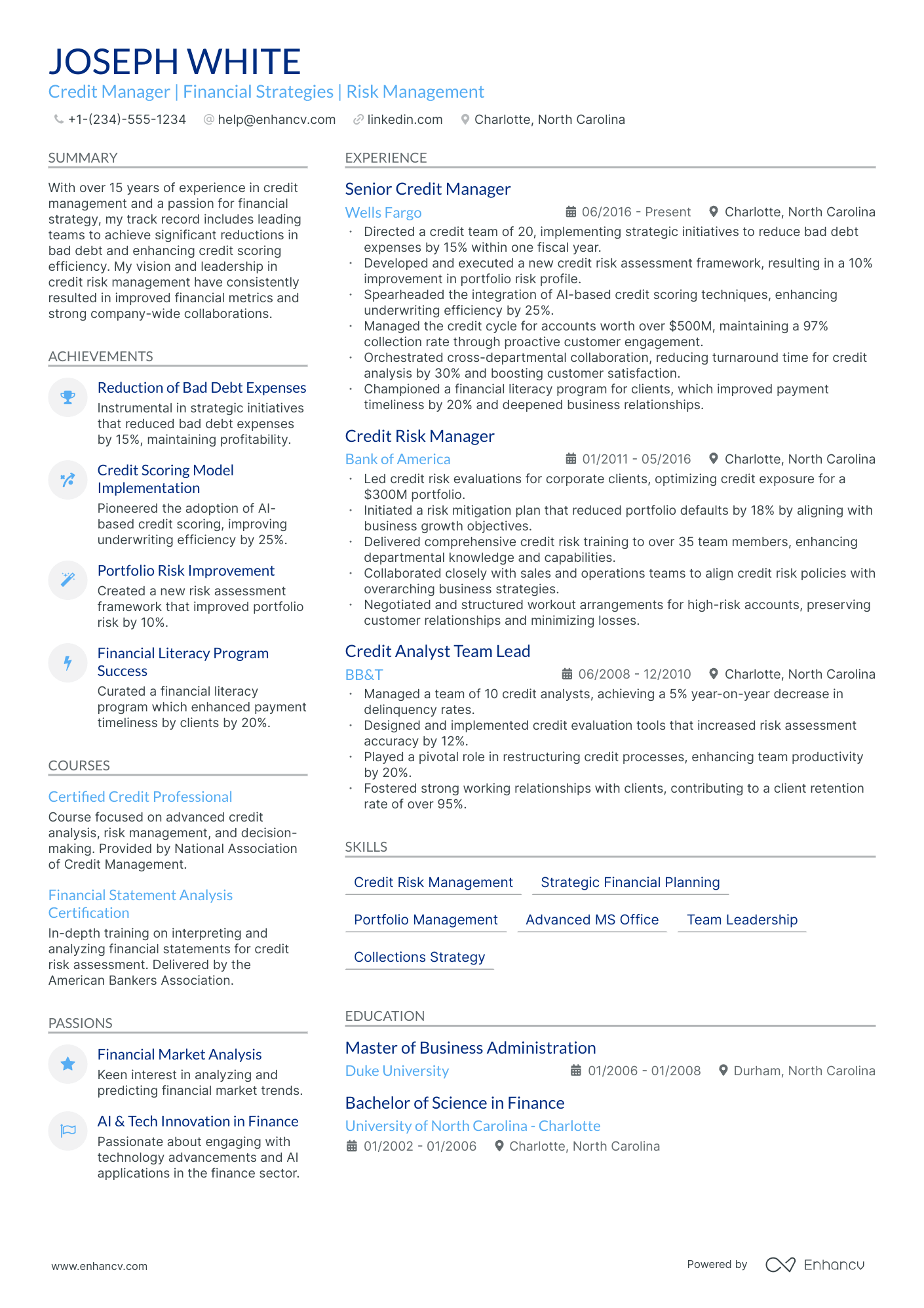 5 Credit Manager Resume Examples & Guide for 2024