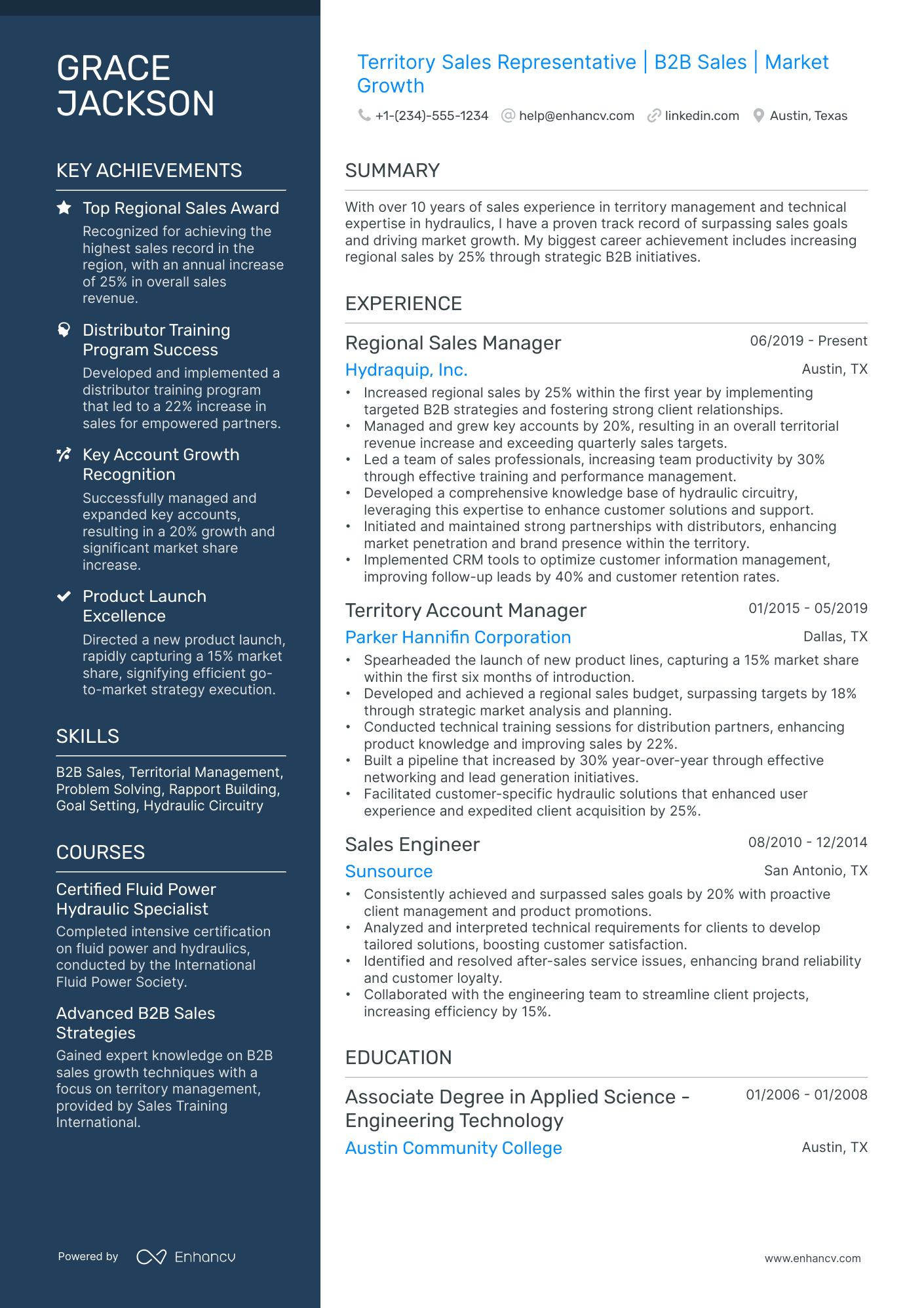 10 Territory Sales Representative Resume Examples & Guide for 2026