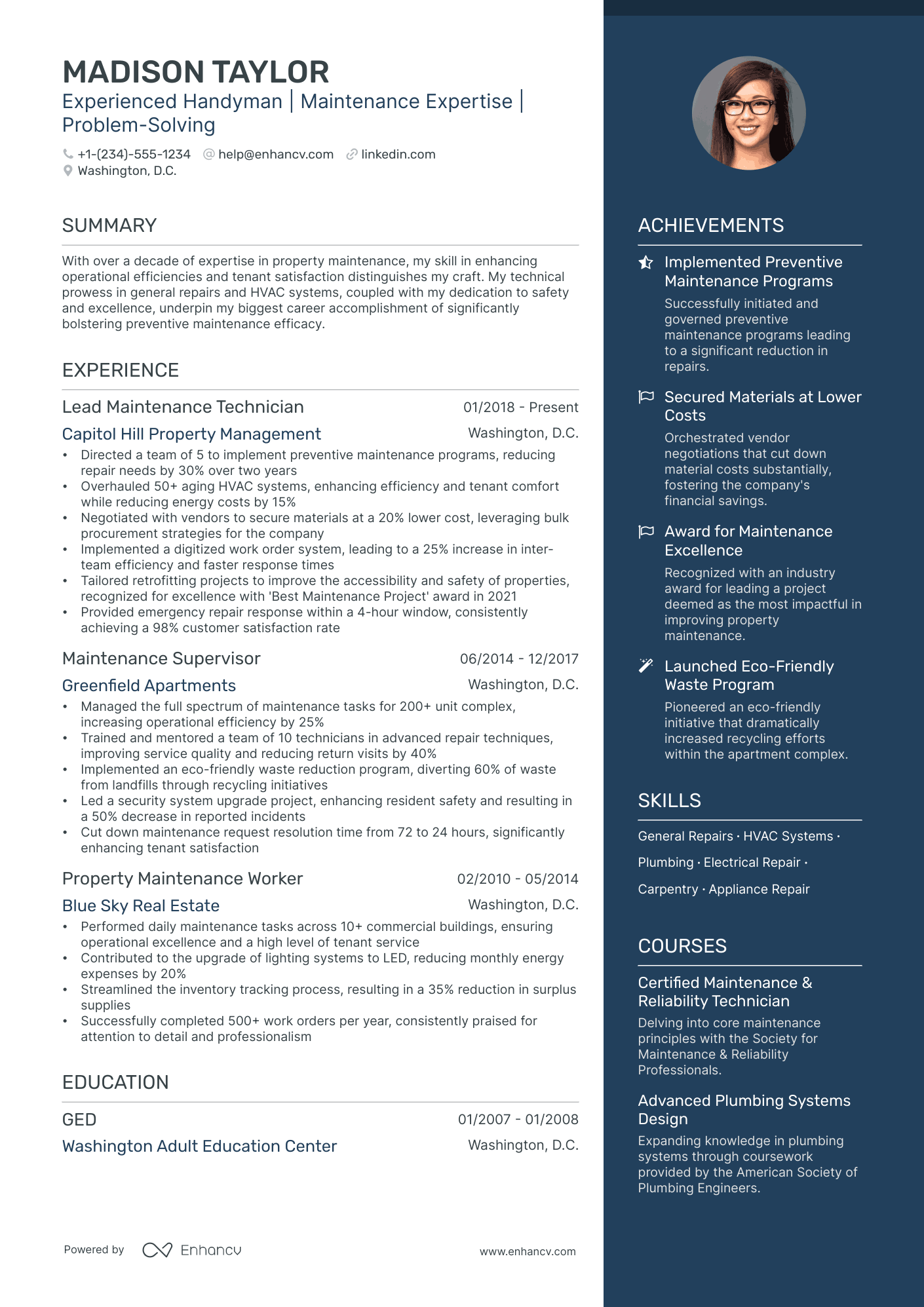 5 Handyman Resume Examples & Guide for 2024