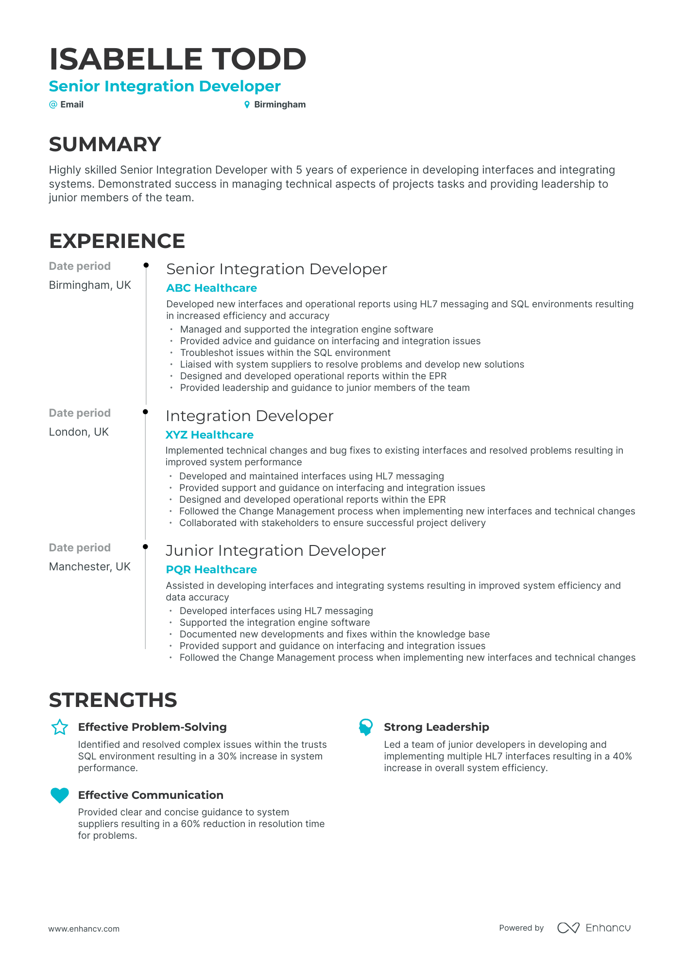 5 Integration Developer Resume Examples & Guide for 2023