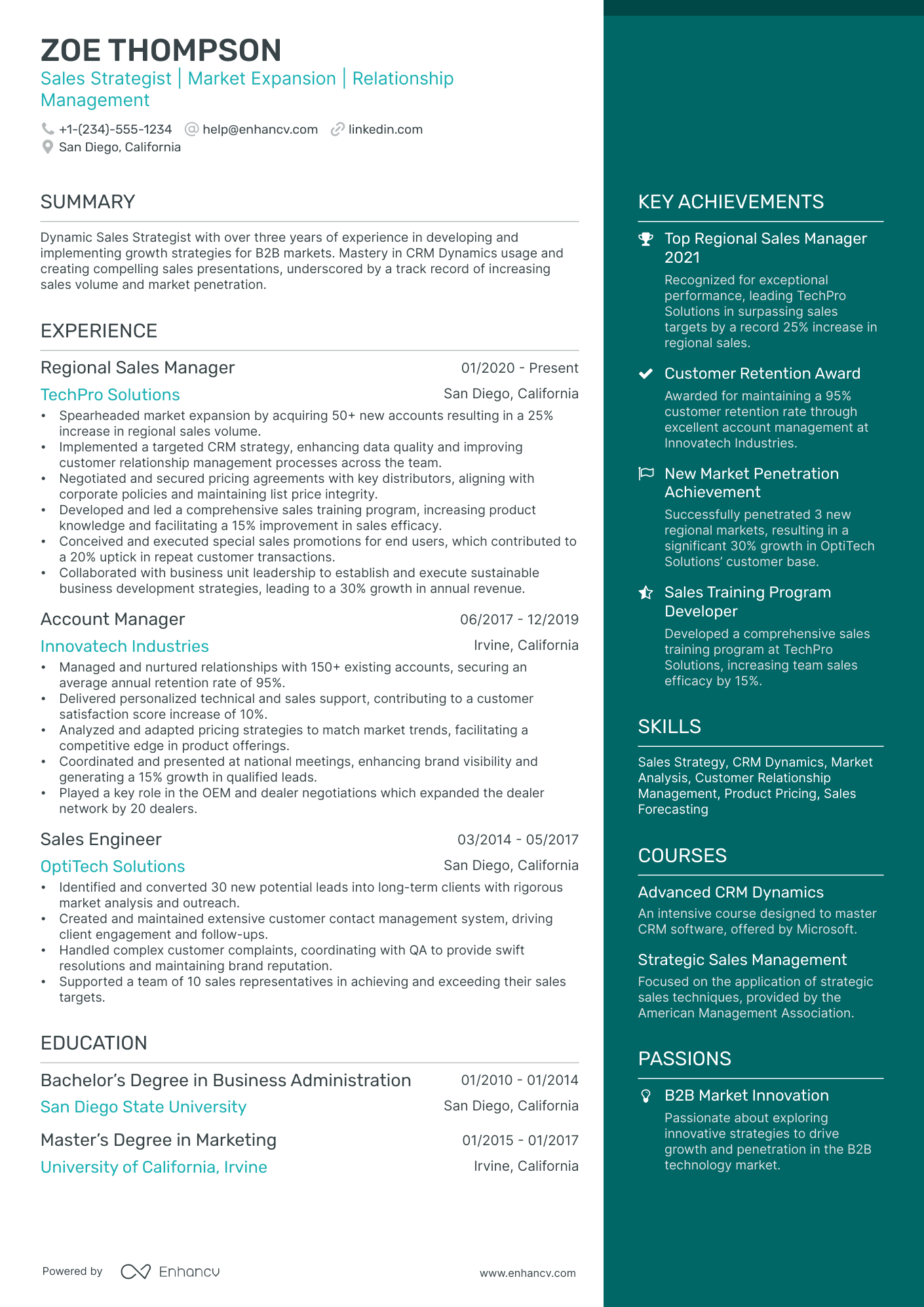 10 Area Sales Manager Resume Examples & Guide for 2026