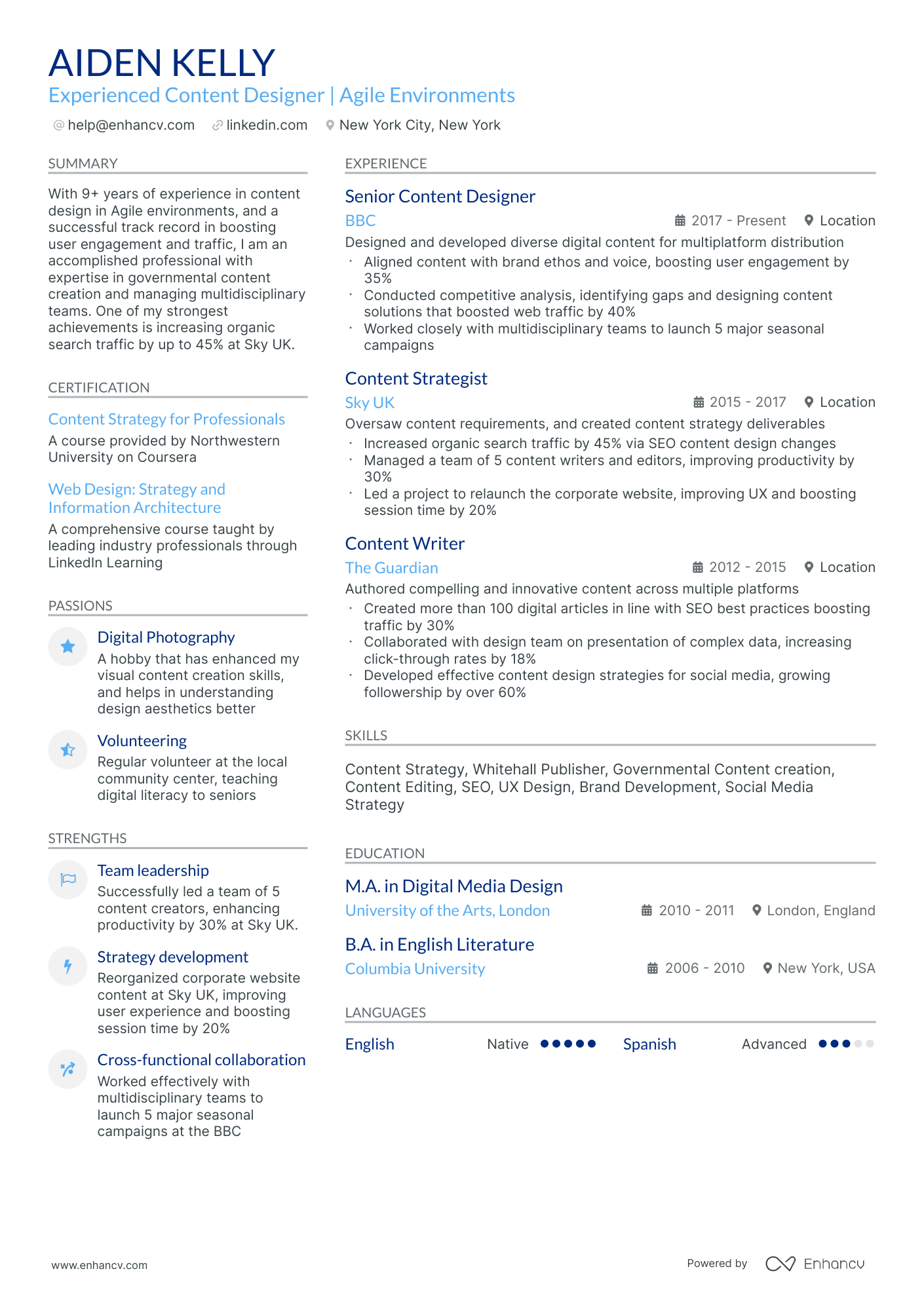 10 Content Designer Resume Examples & Guide for 2026