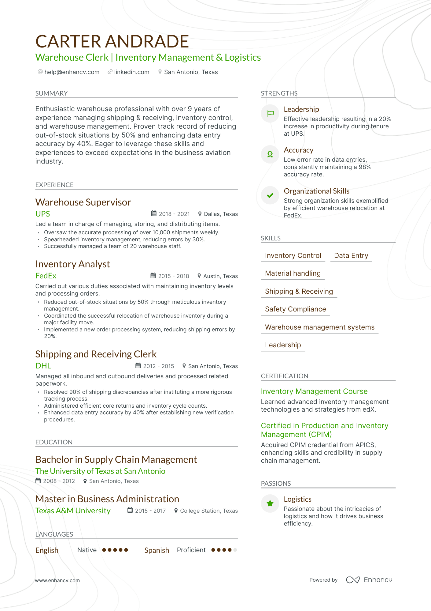 5 Warehouse Clerk Resume Examples & Guide for 2024