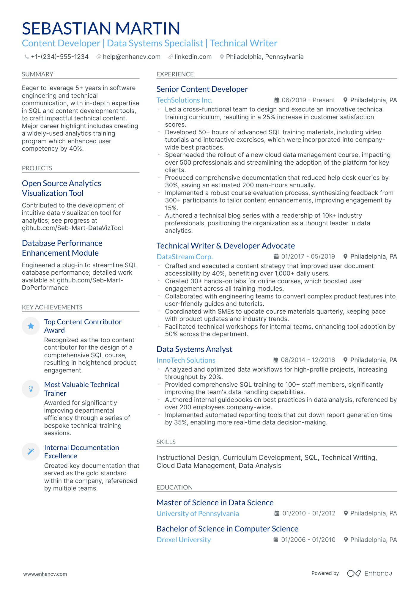 10 Content Developer Resume Examples & Guide for 2026