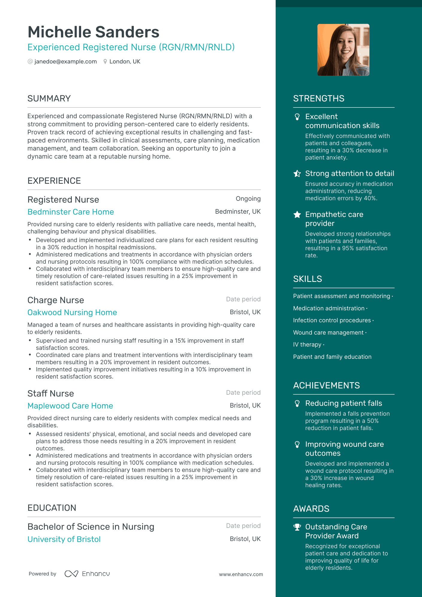 resume format in word for staff nurse