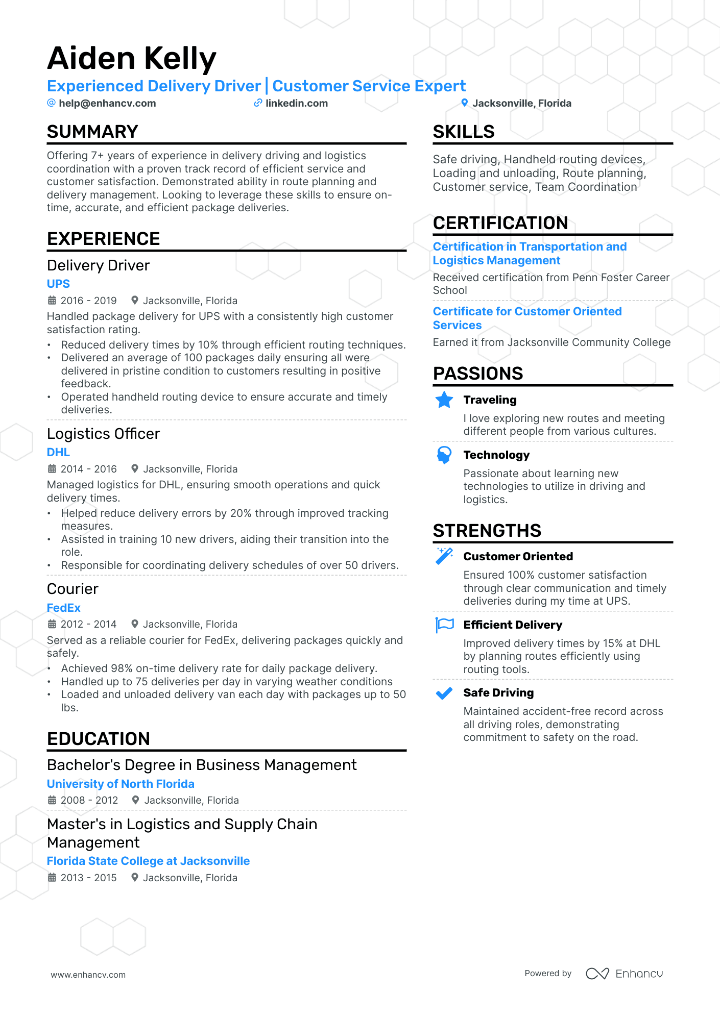10 Amazon Delivery Driver Resume - AHR0cHM6Ly9jZG4uZW5oYW5jdi5jb20vcHJlZGVmaW5lZC1leGFtcGxlcy9UamFCVllUSUJYd0YxZGpBZUxlRFRrSVBnTzA3c2NudlpPNVVWU0lXL2ltYWdlLnBuZw~~