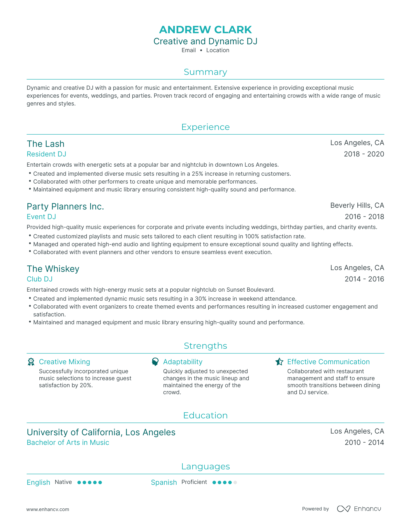 5 DJ Resume Examples & Guide for 2023