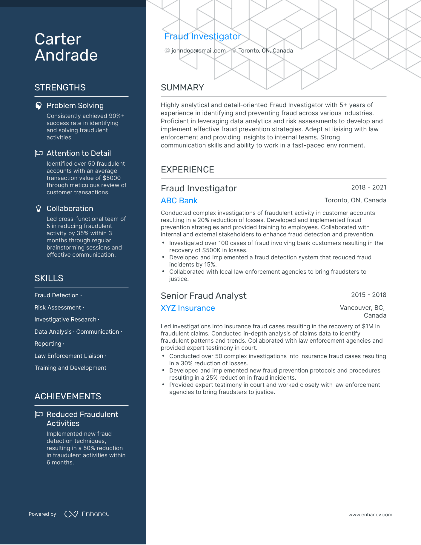 5 Fraud Investigator Resume Examples & Guide for 2024