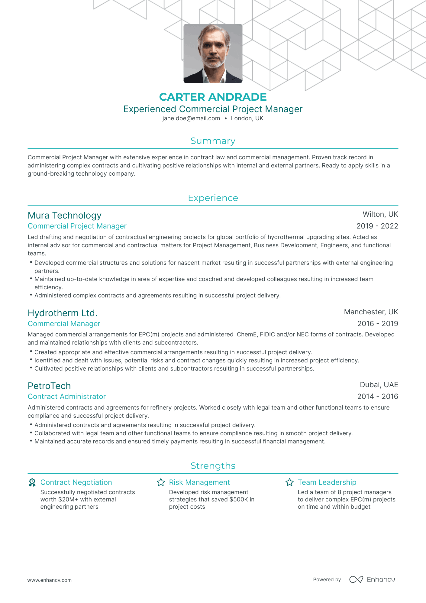 5 Commercial Project Manager Resume Examples & Guide for 2023