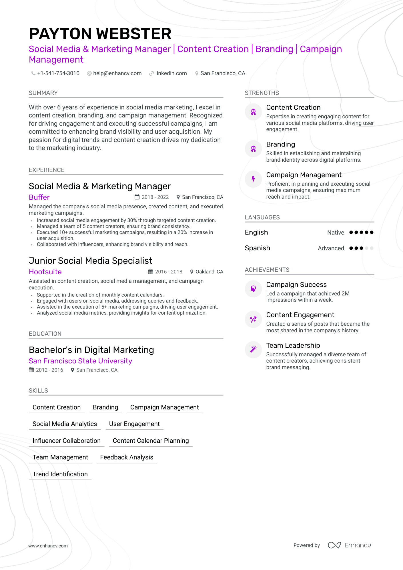 5 Social Media Marketing Resume Examples & Guide for 2024