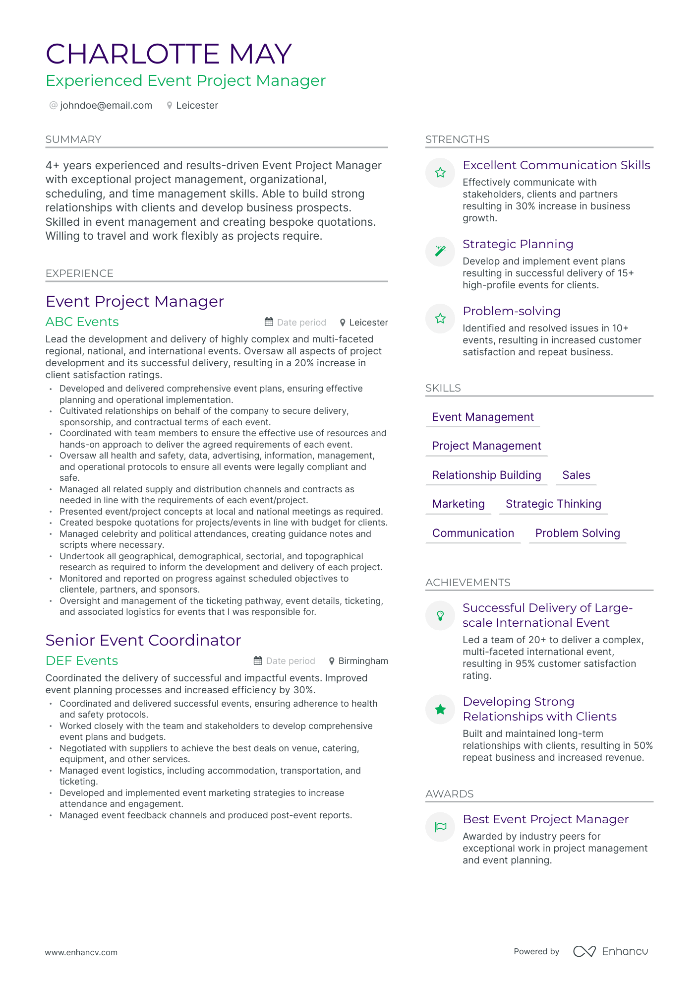 5 Event Project Manager Resume Examples & Guide for 2023