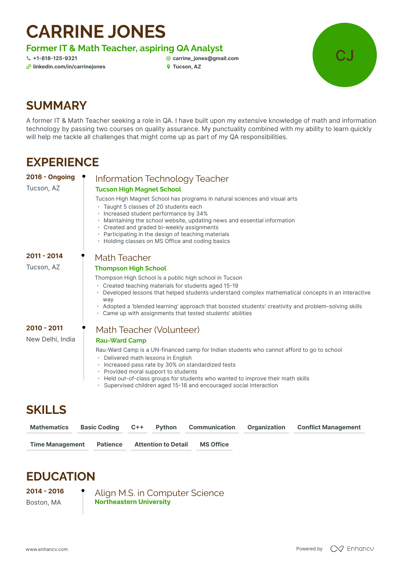 5 Teacher Career Change Resume Examples Guide For 2024 5-teacher-career-change-resume-examples-guide-for-2024