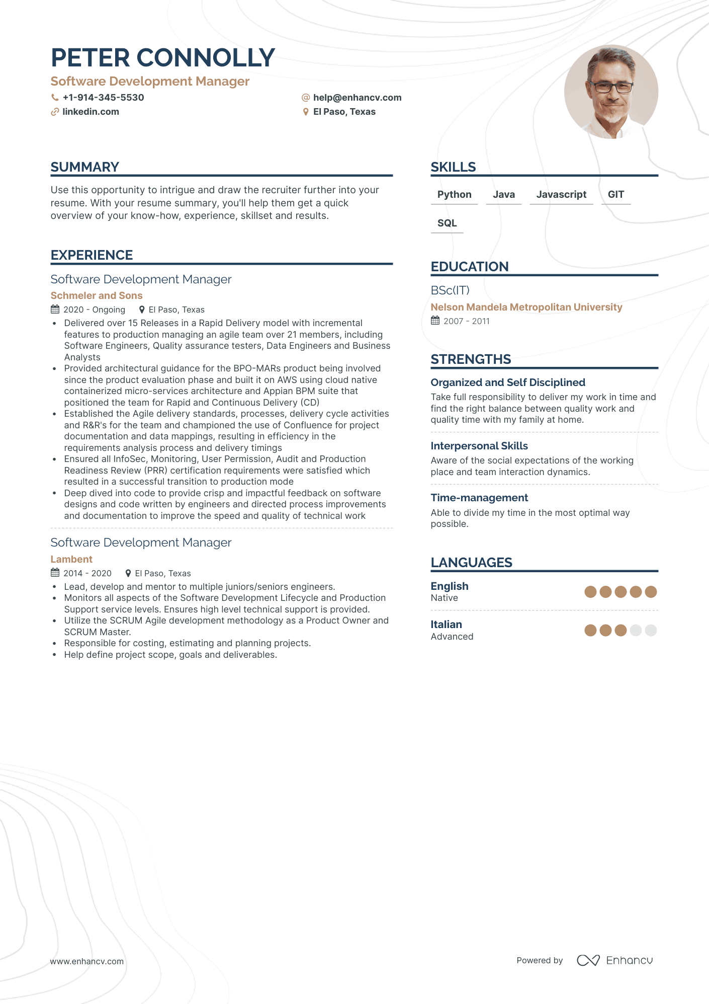 Software Development Manager Resume Examples & Guide for 2023 (Layout ...