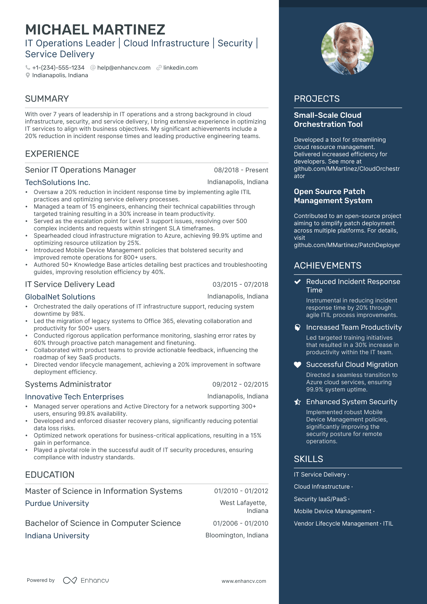 5 IT Operations Manager Resume Examples & Guide for 2024