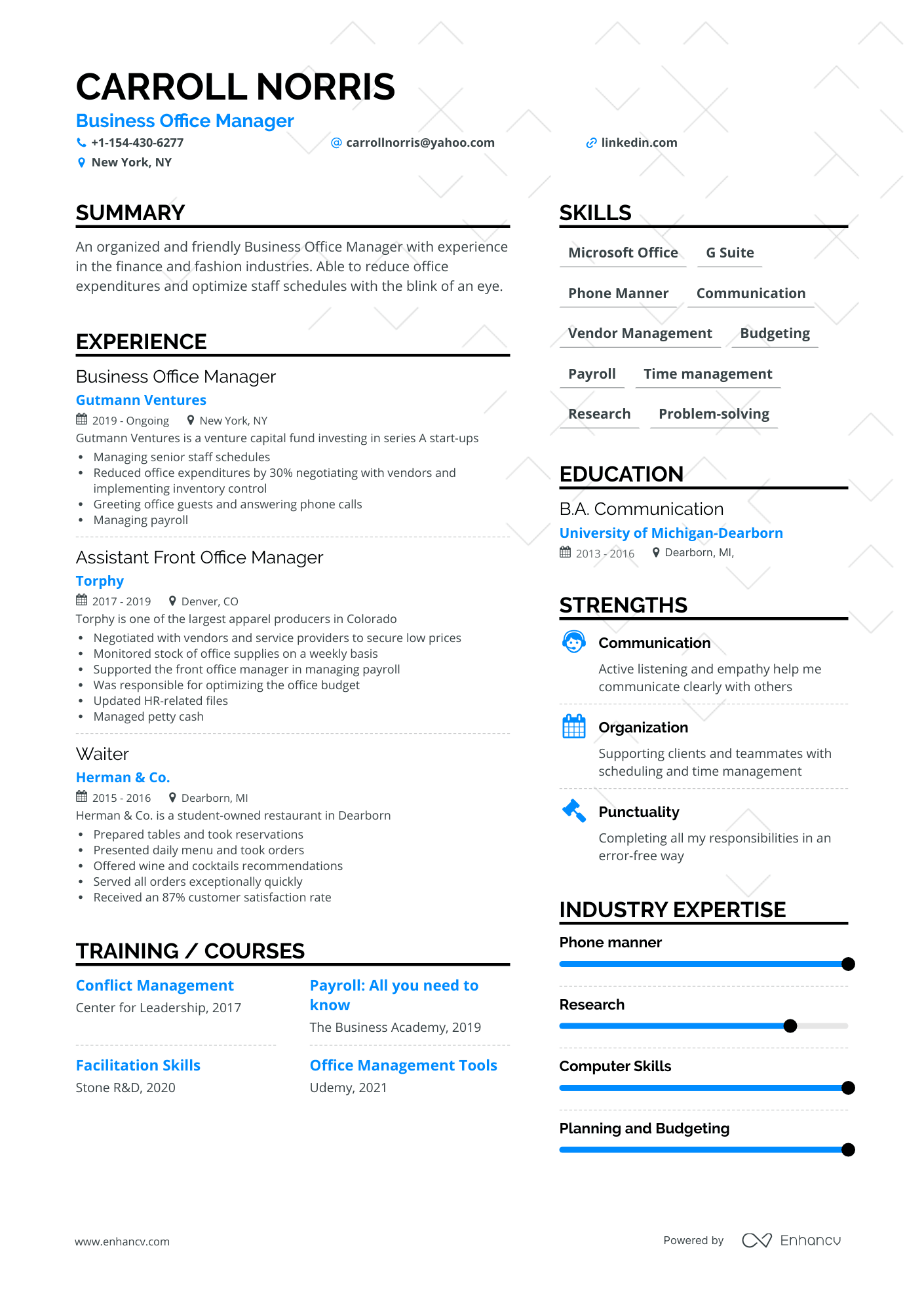 9 Office Manager Resume Examples & Guide for 2024