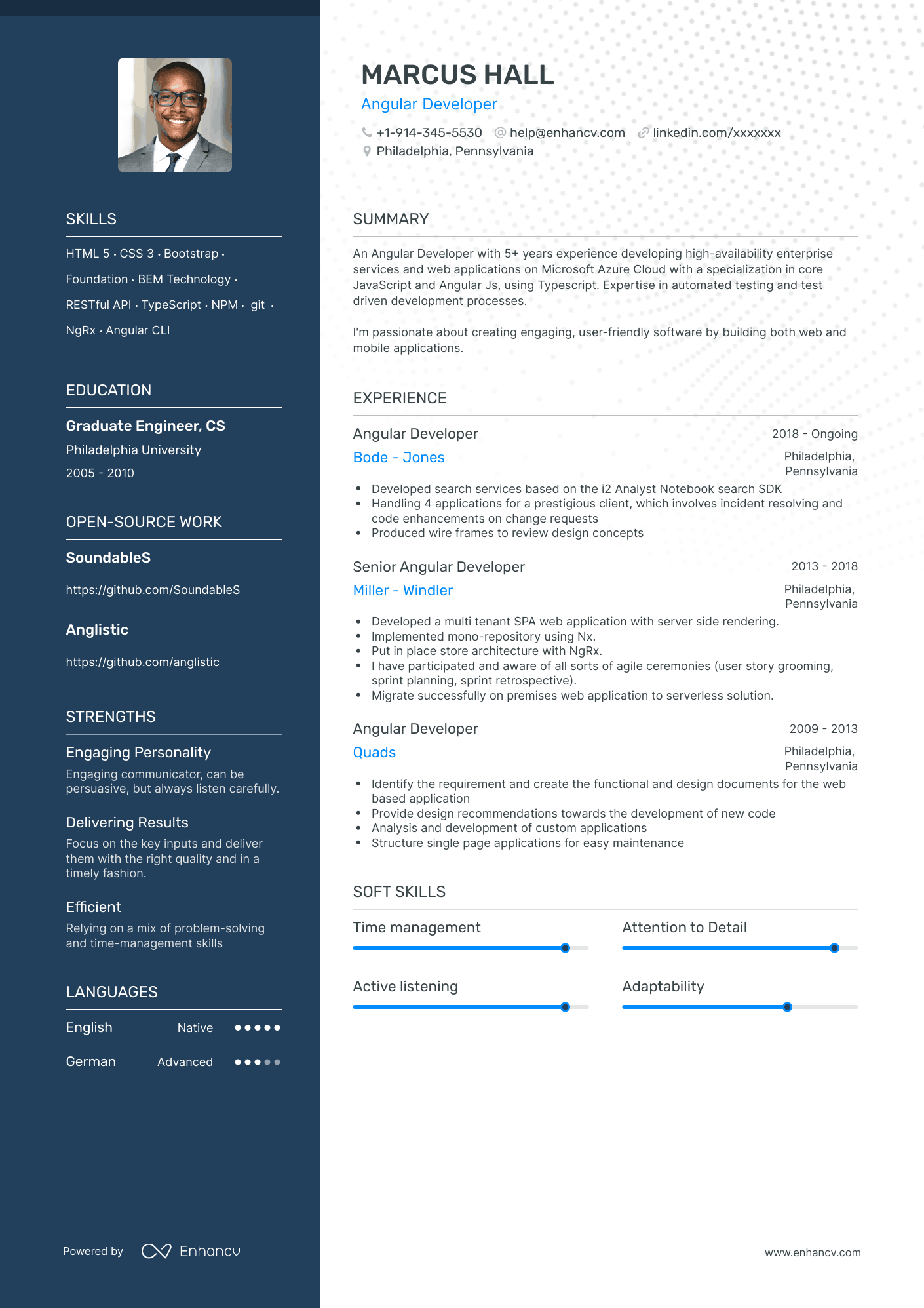 Angular Developer Resume Examples & Guide For 2023 (layout, Skills 