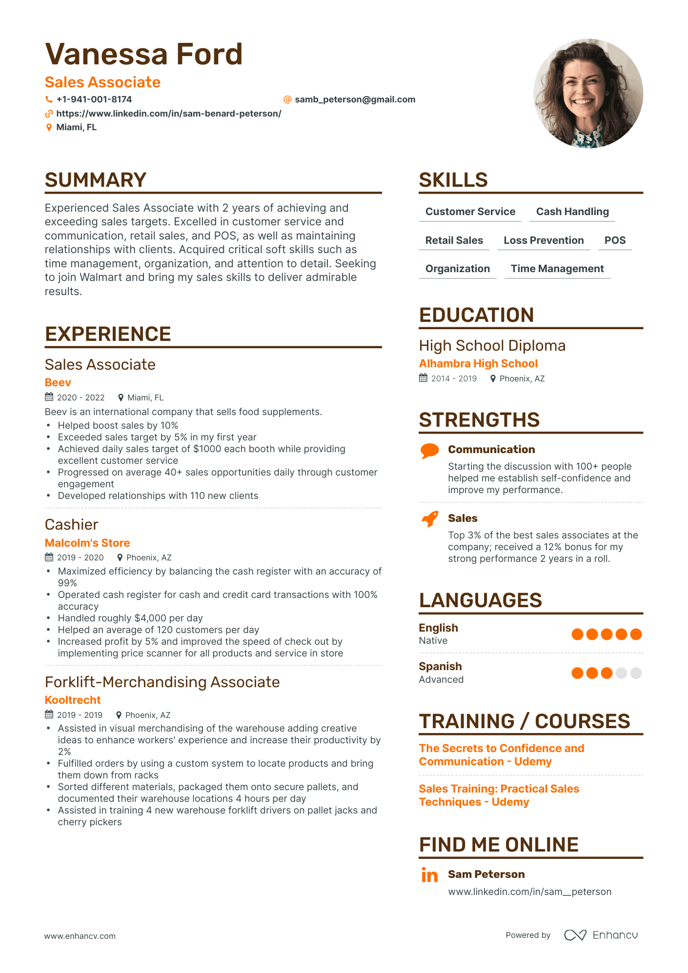 walmart customer service job description for resume