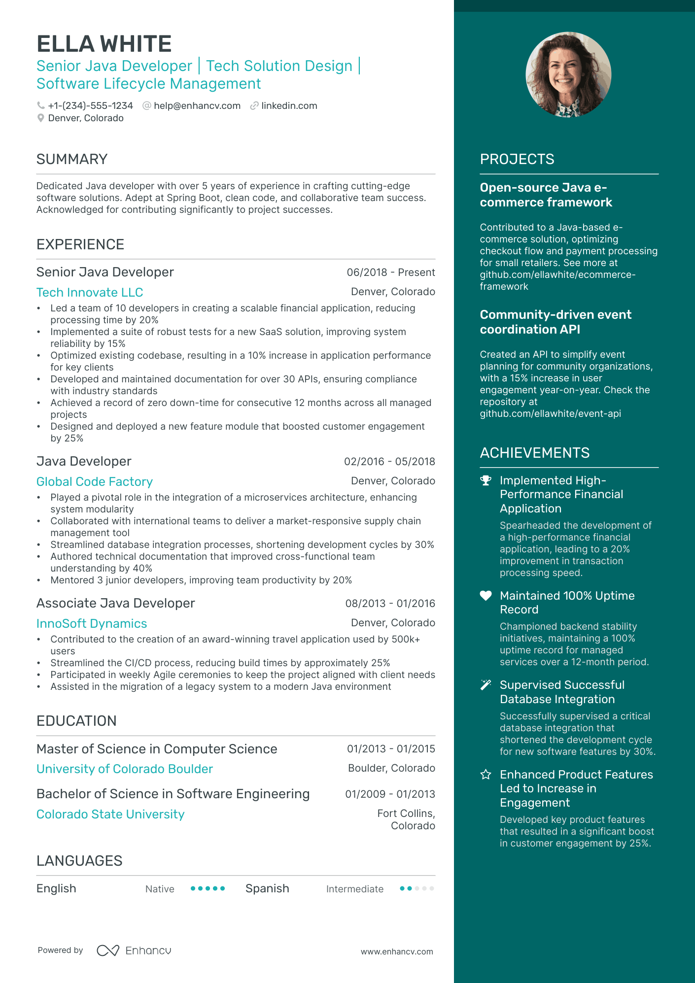 5 Senior Java Developer Resume Examples & Guide for 2024