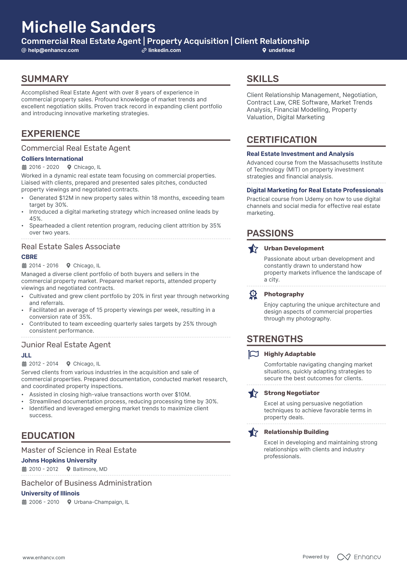 10 Commercial Real Estate Agent Resume Examples & Guide for 2026