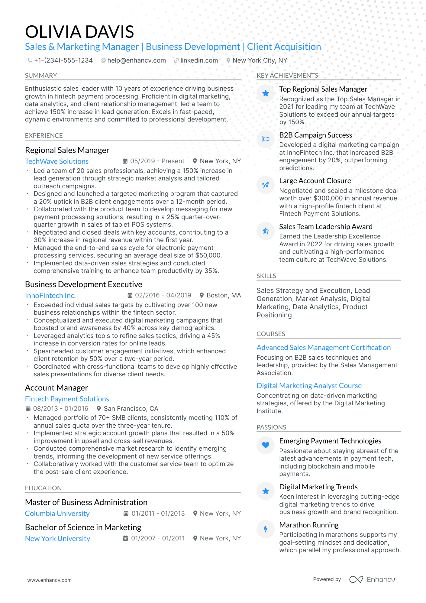 10 Sales Marketing Manager Resume Examples & Guide for 2026