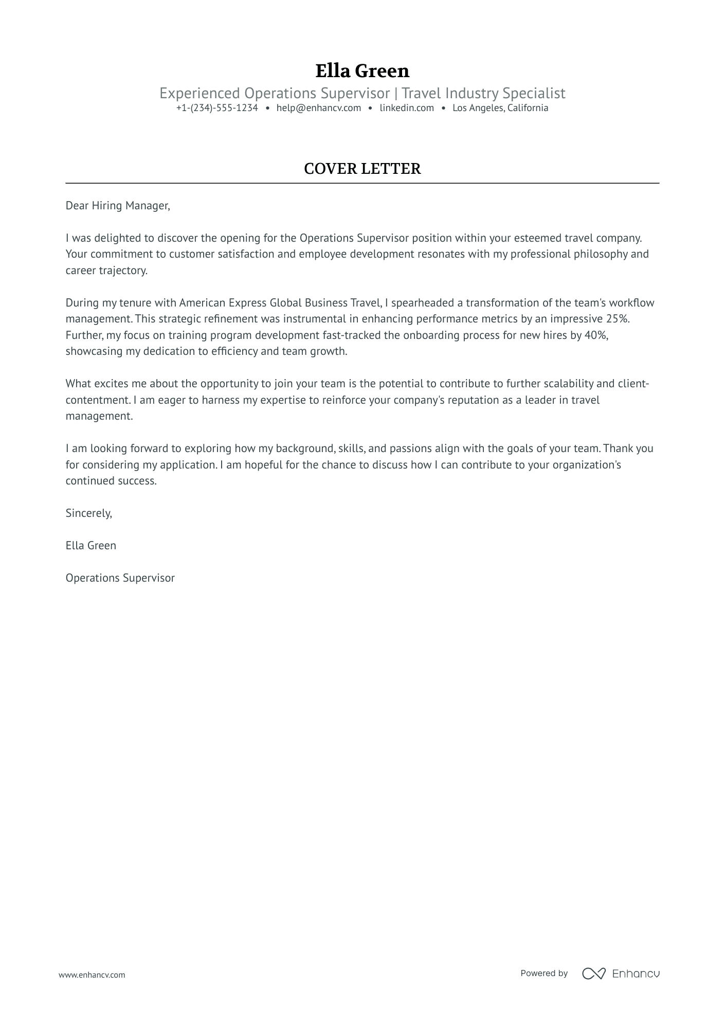 5 Professional Supervisor Cover Letter Examples and Template for 2025 ...