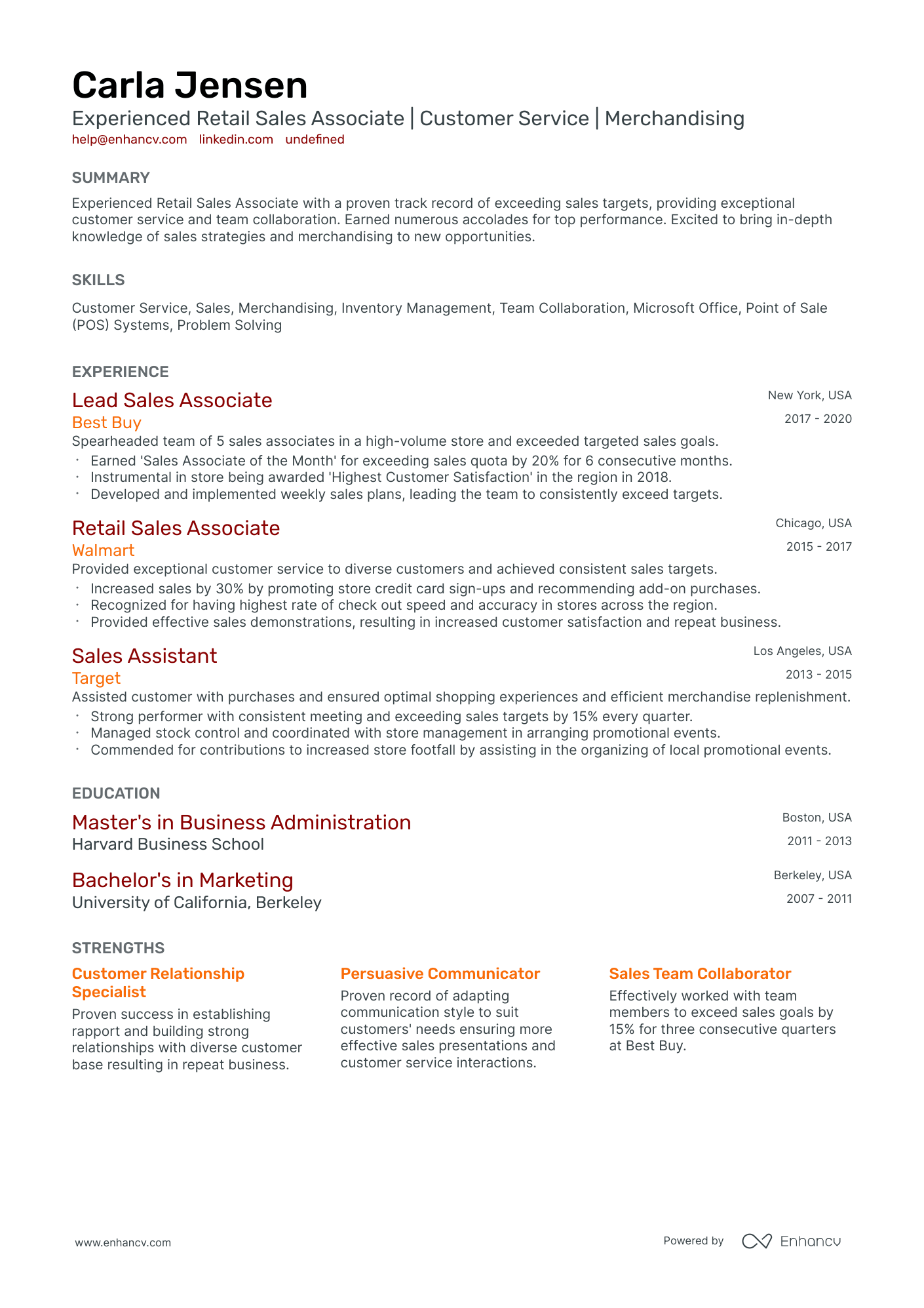 10 Retail Sales Associate Resume Examples & Guide for 2026