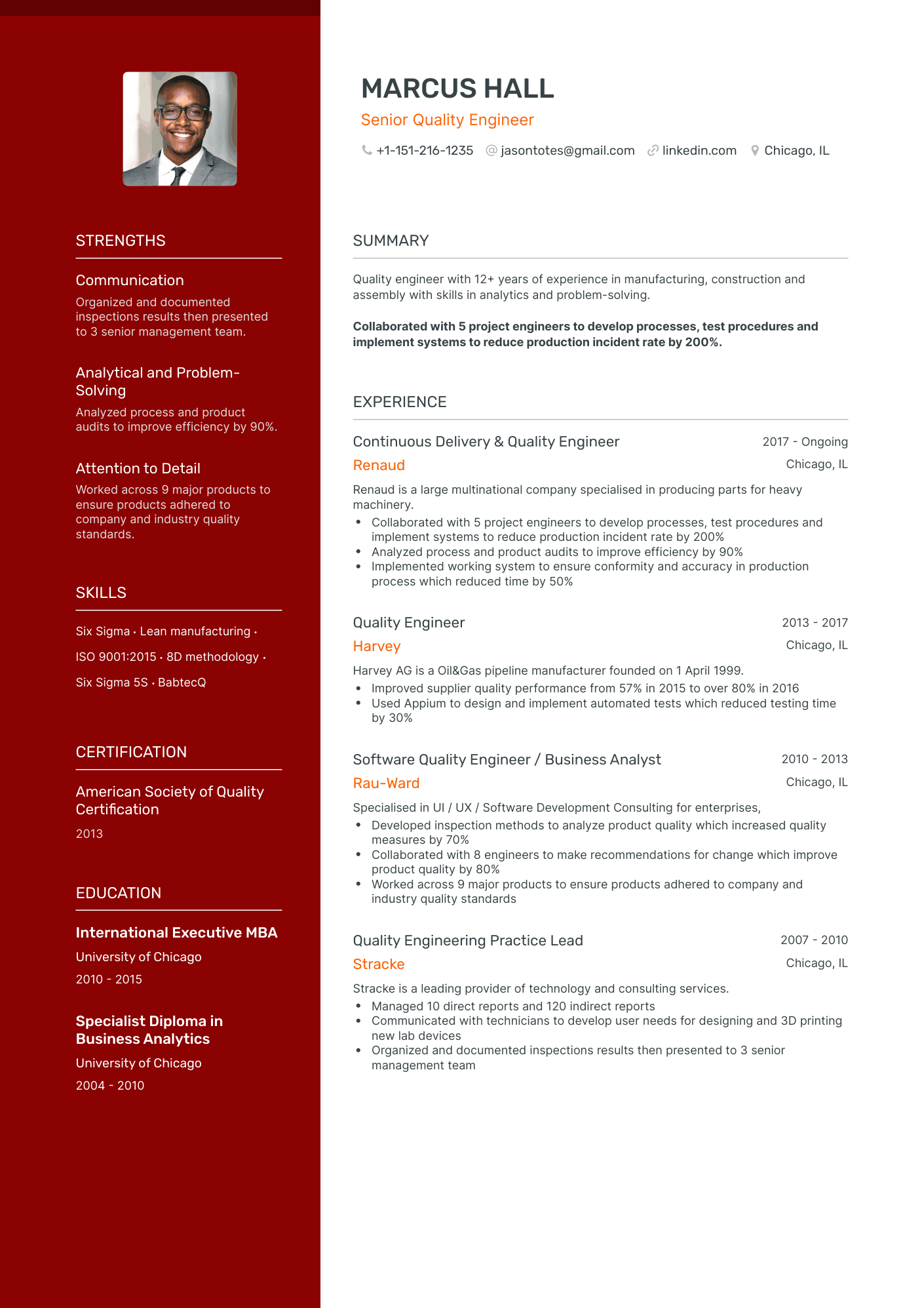 8 Quality Manager Resume Examples & Guide for 2024