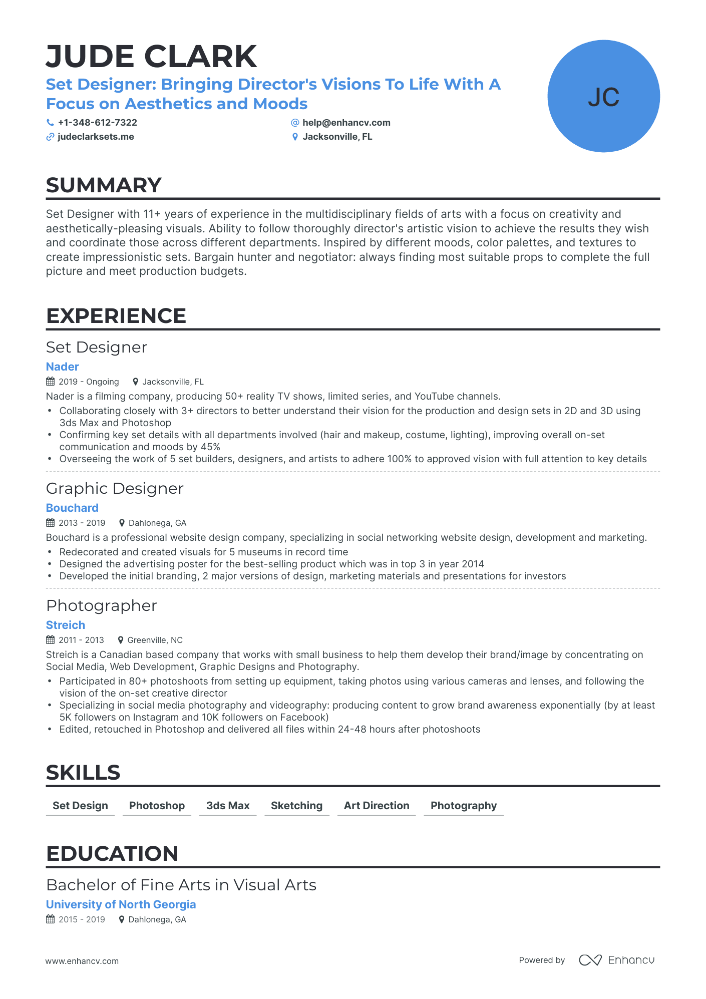 5 Set Designer Resume Examples & Guide for 2024