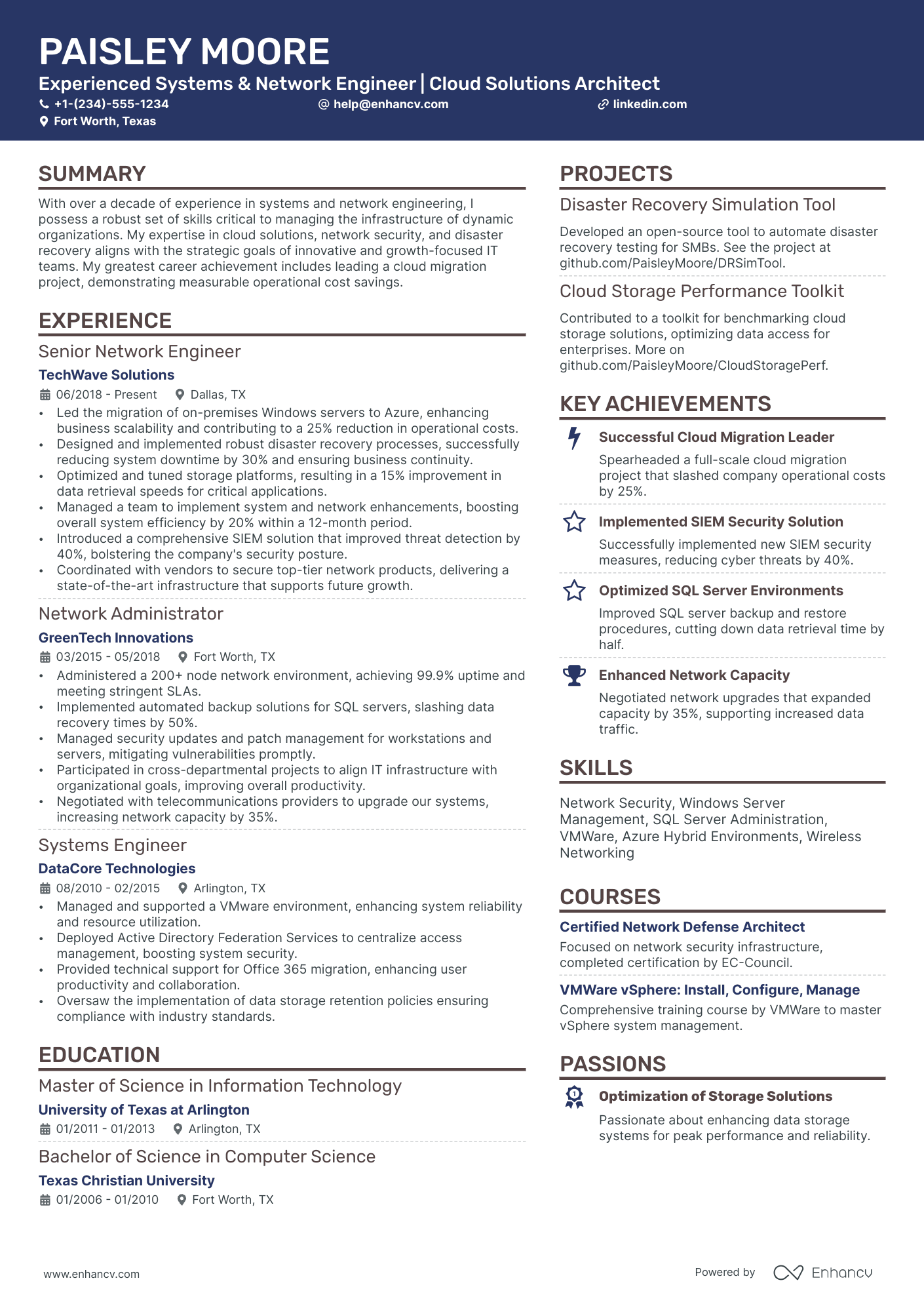 10 System And Network Engineer Resume Examples & Guide for 2026