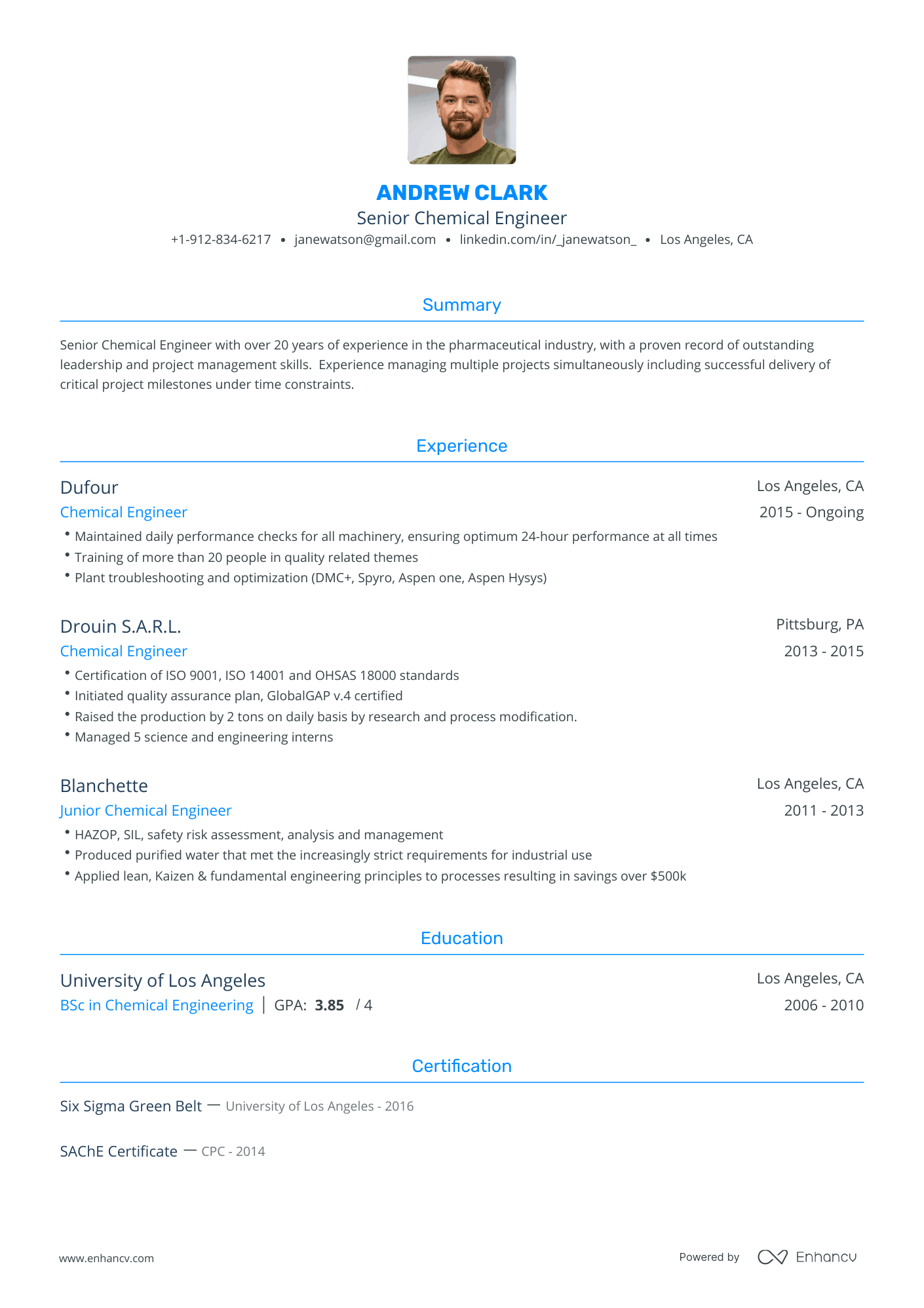 20 Engineering Resume Examples For Every Field: These Templates Will ...