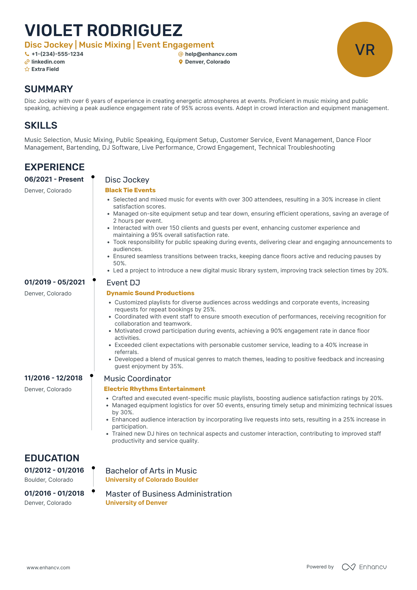 22 DJ Resume Examples & Guide for 2026