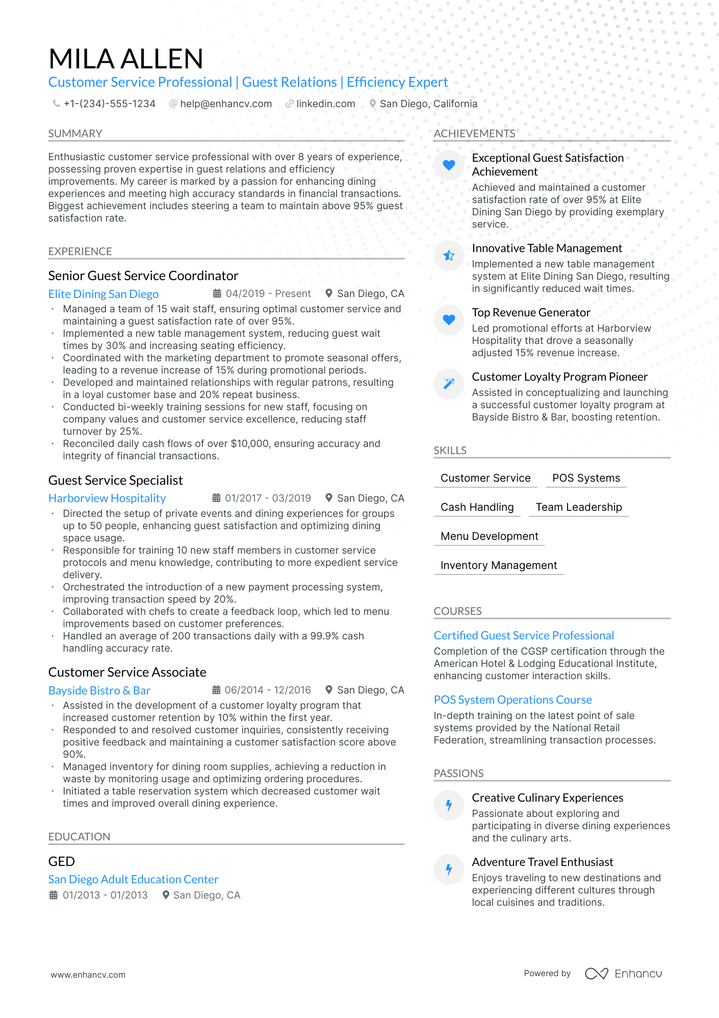 5 Restaurant Cashier Resume Examples & Guide For 2024