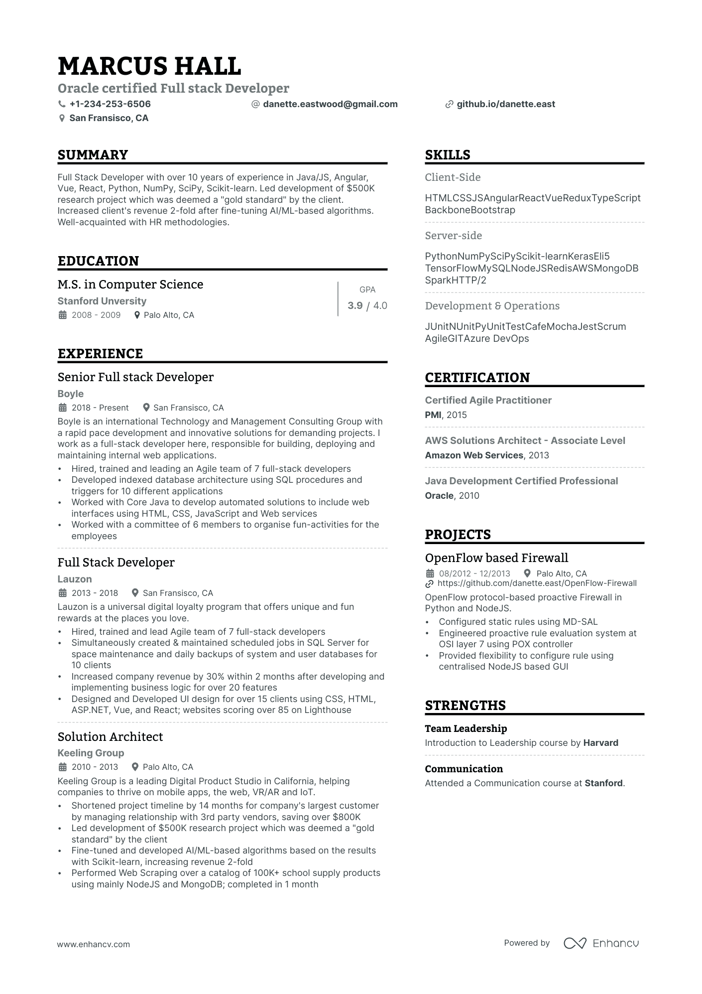 19 Full Stack Developer Resume Examples & Guide for 2025