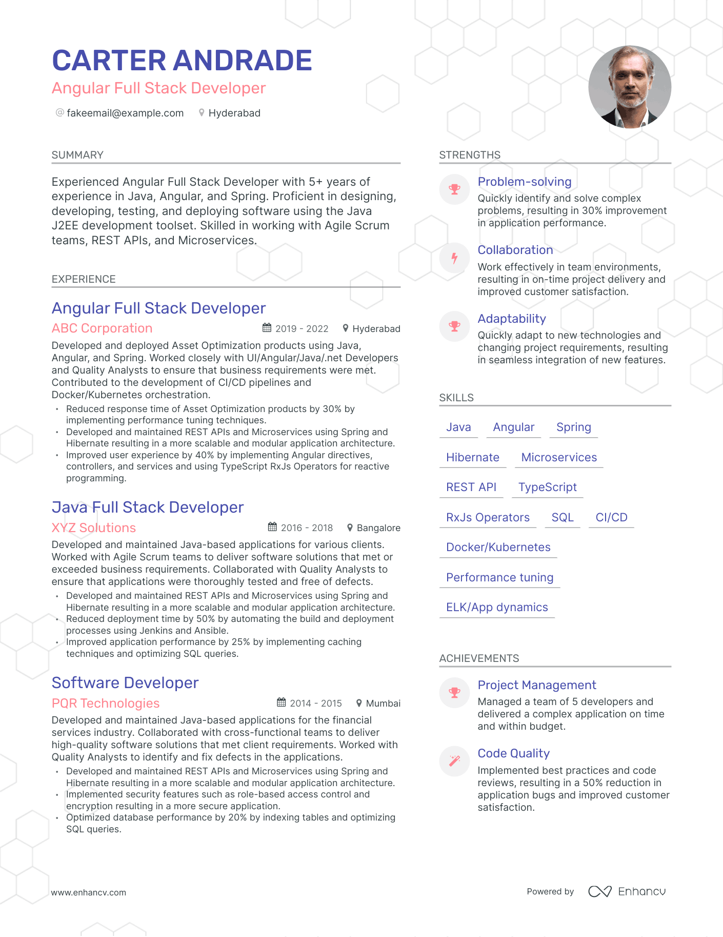 5 Angular Full Stack Developer Resume Examples & Guide For 2024