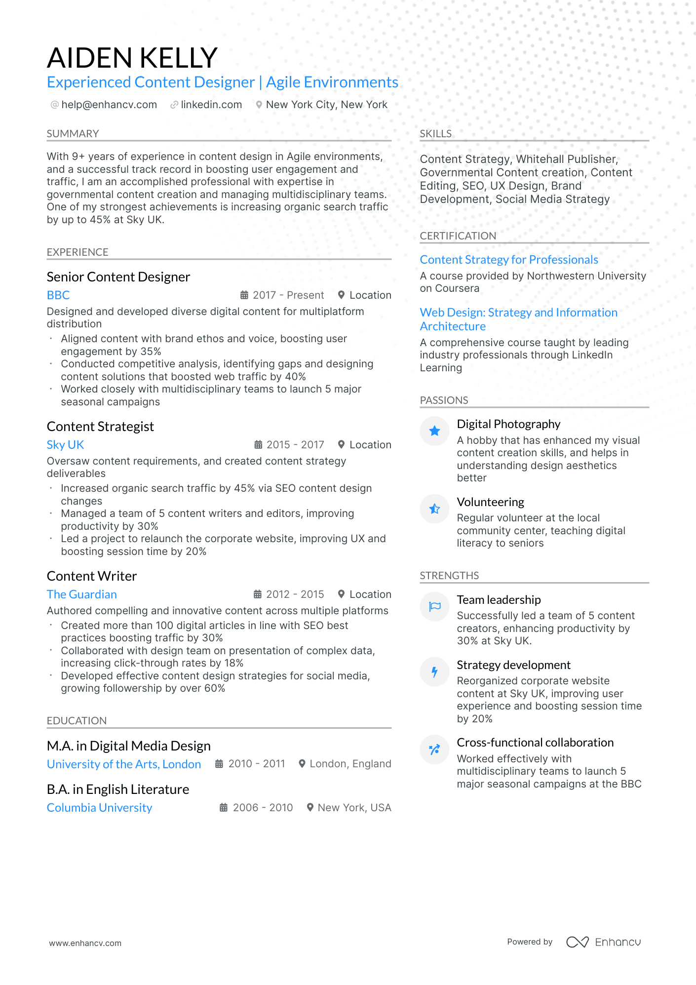10 Content Designer Resume Examples & Guide for 2026
