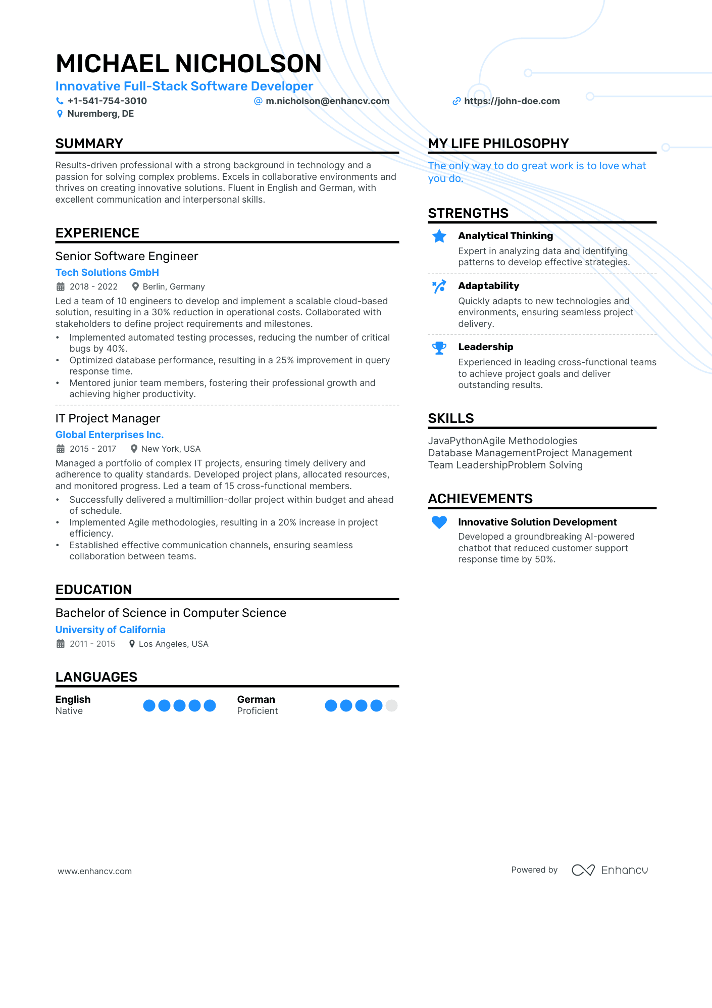 resume writer germany