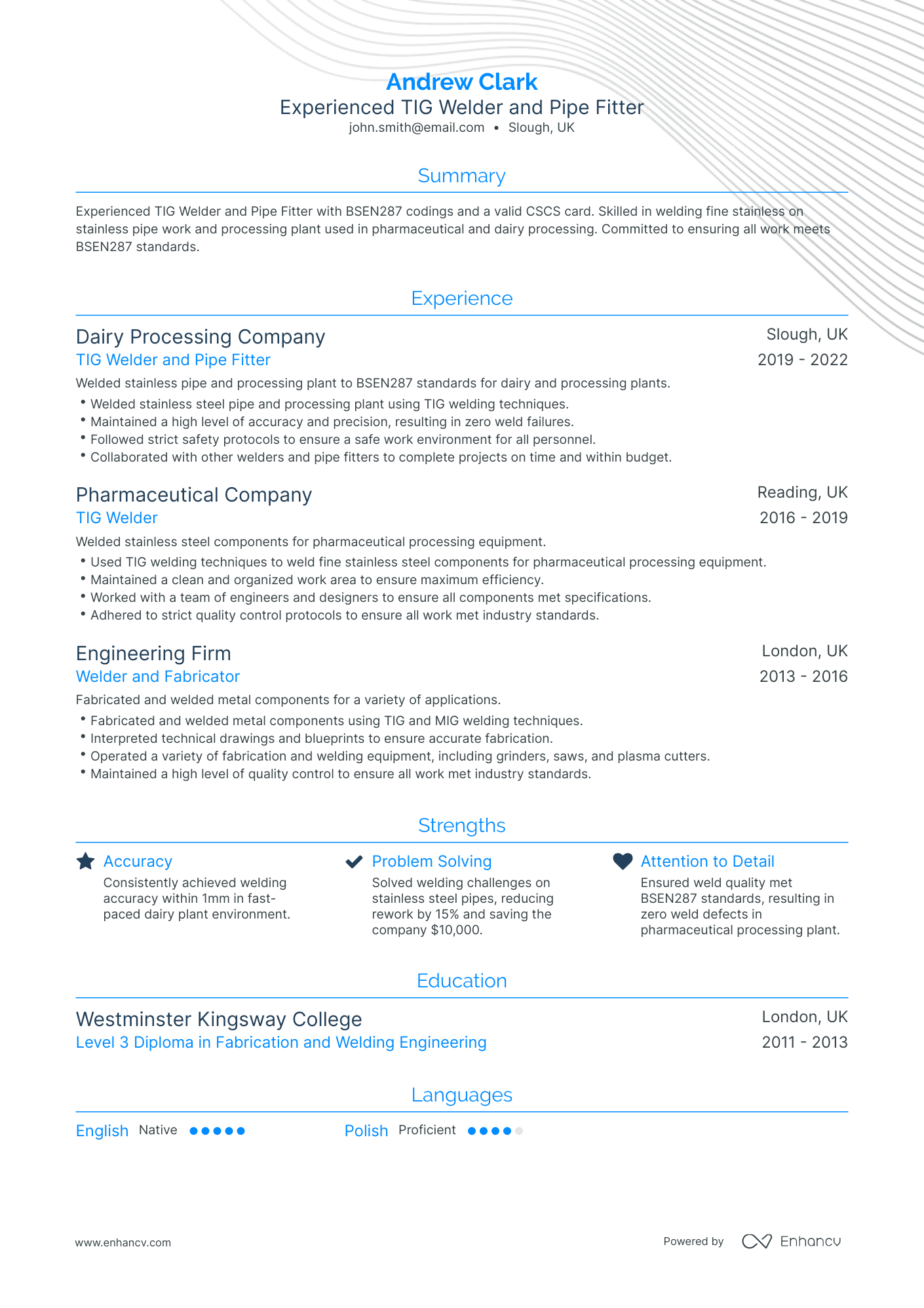 5 Welder Resume Examples & Guide for 2023