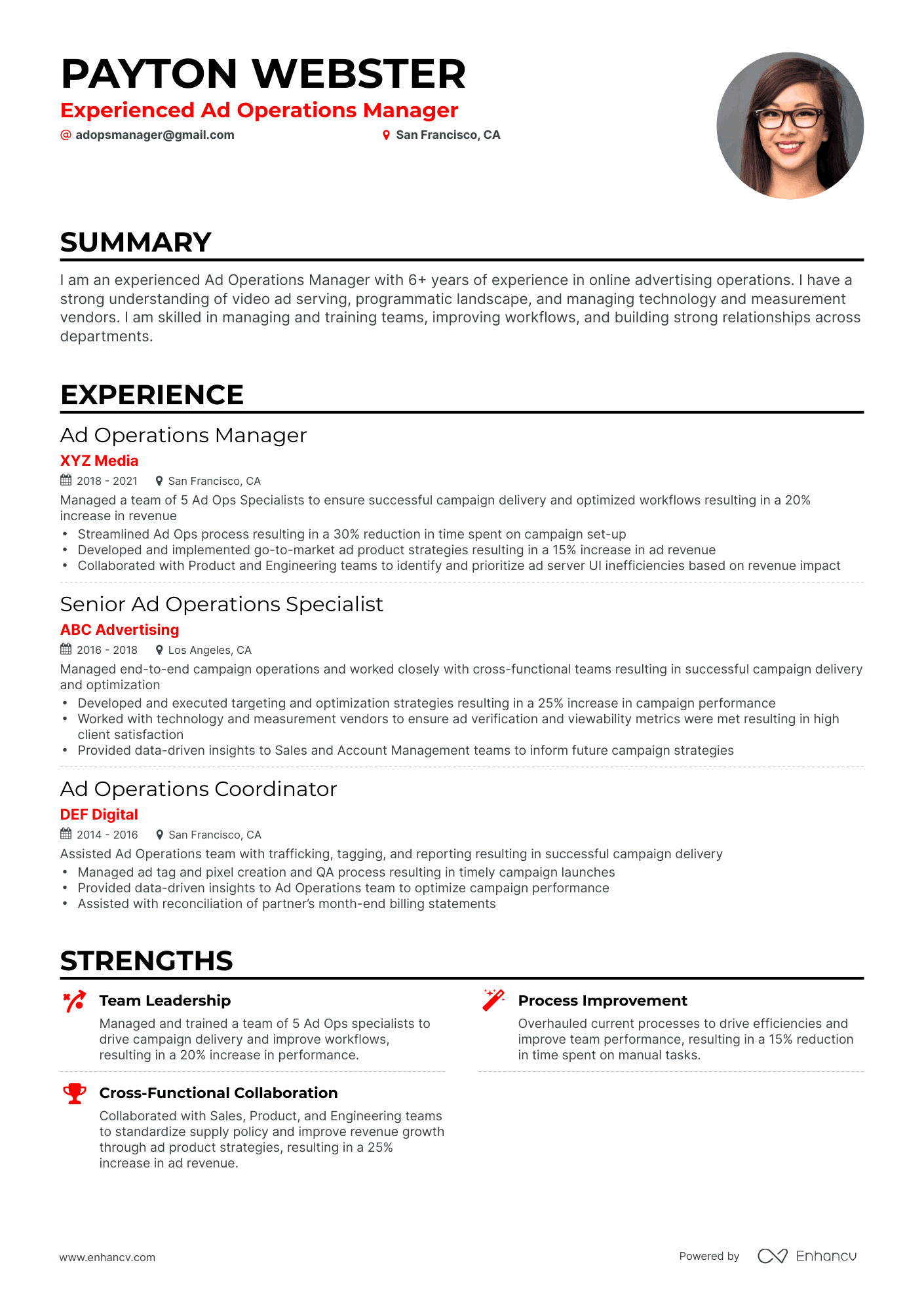 5 Ad Operations Manager Resume Examples & Guide for 2023